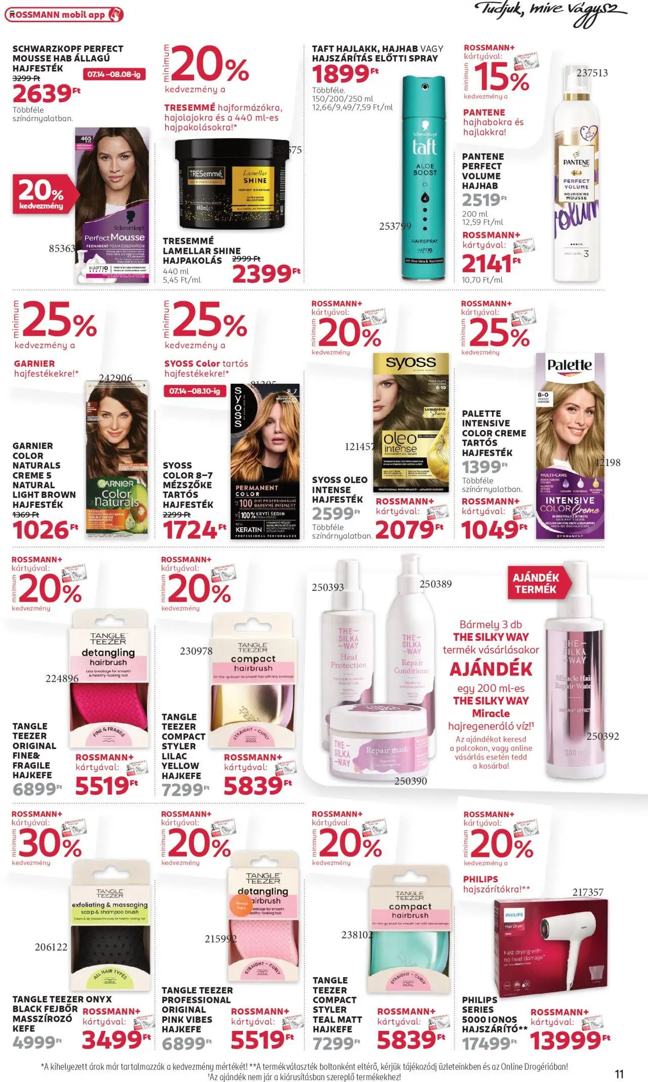 Rossmann akciós ujság - amely érvényes a következő dátumtól: 28.07.2025 | Oldal: 13 | Termékek: Hajhab, Hajfesték, Aloe vera, Kefe