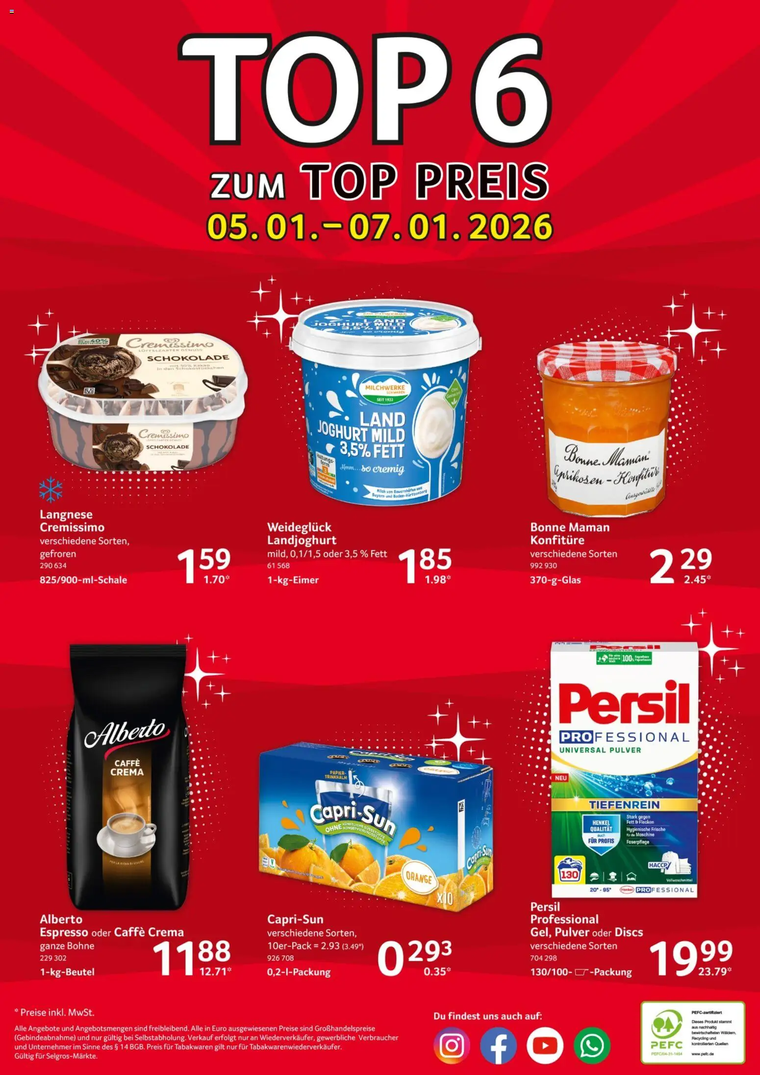 Selgros Prospekt 	 – gültig ab 02.01.2025 | Seite: 24 | Produkte: Top, Capri sun, Joghurt, Persil