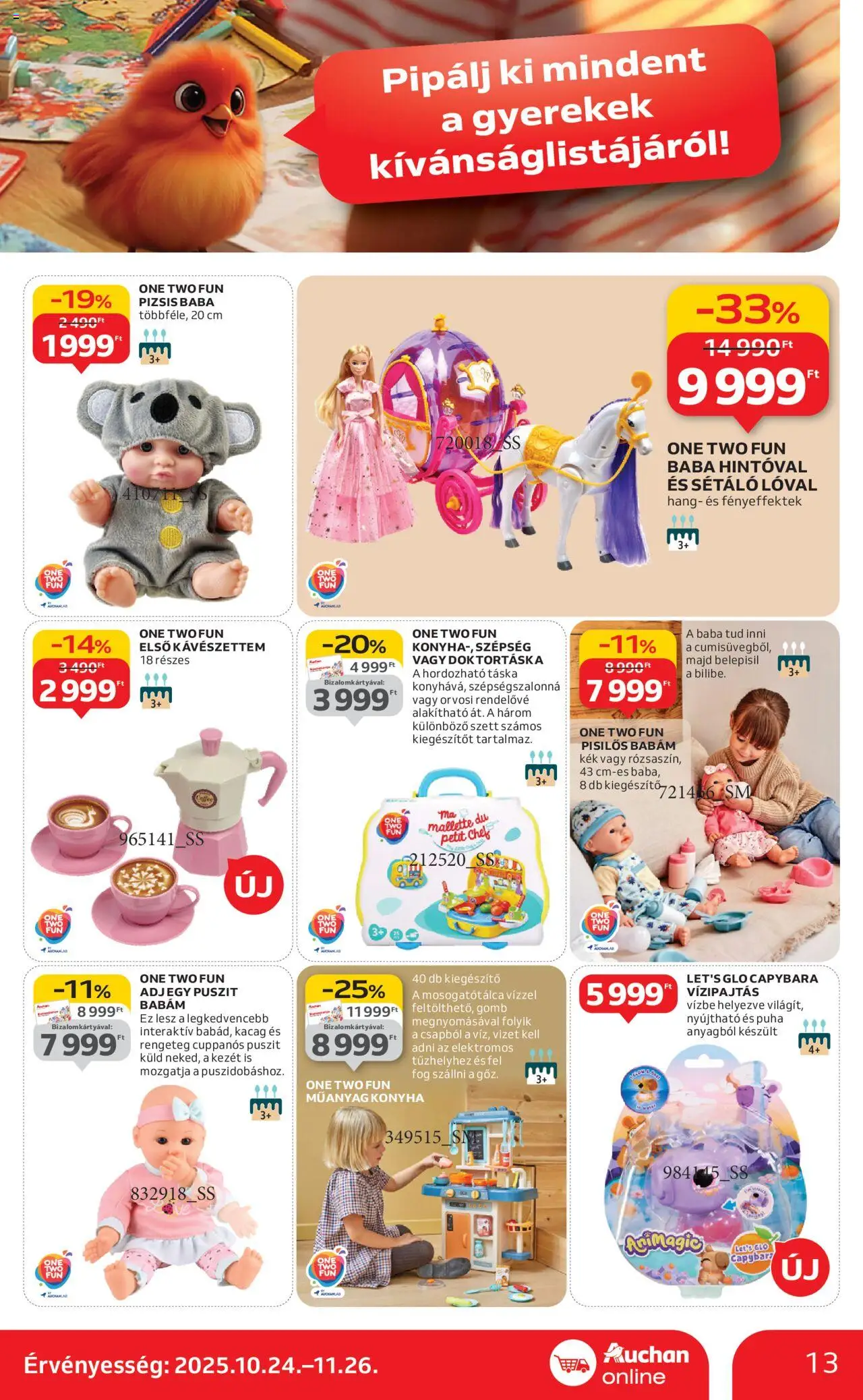 Auchan akciós ujság - amely érvényes a következő dátumtól: 24.10.2025 | Oldal: 13 | Termékek: Mosogatótálca, Táska