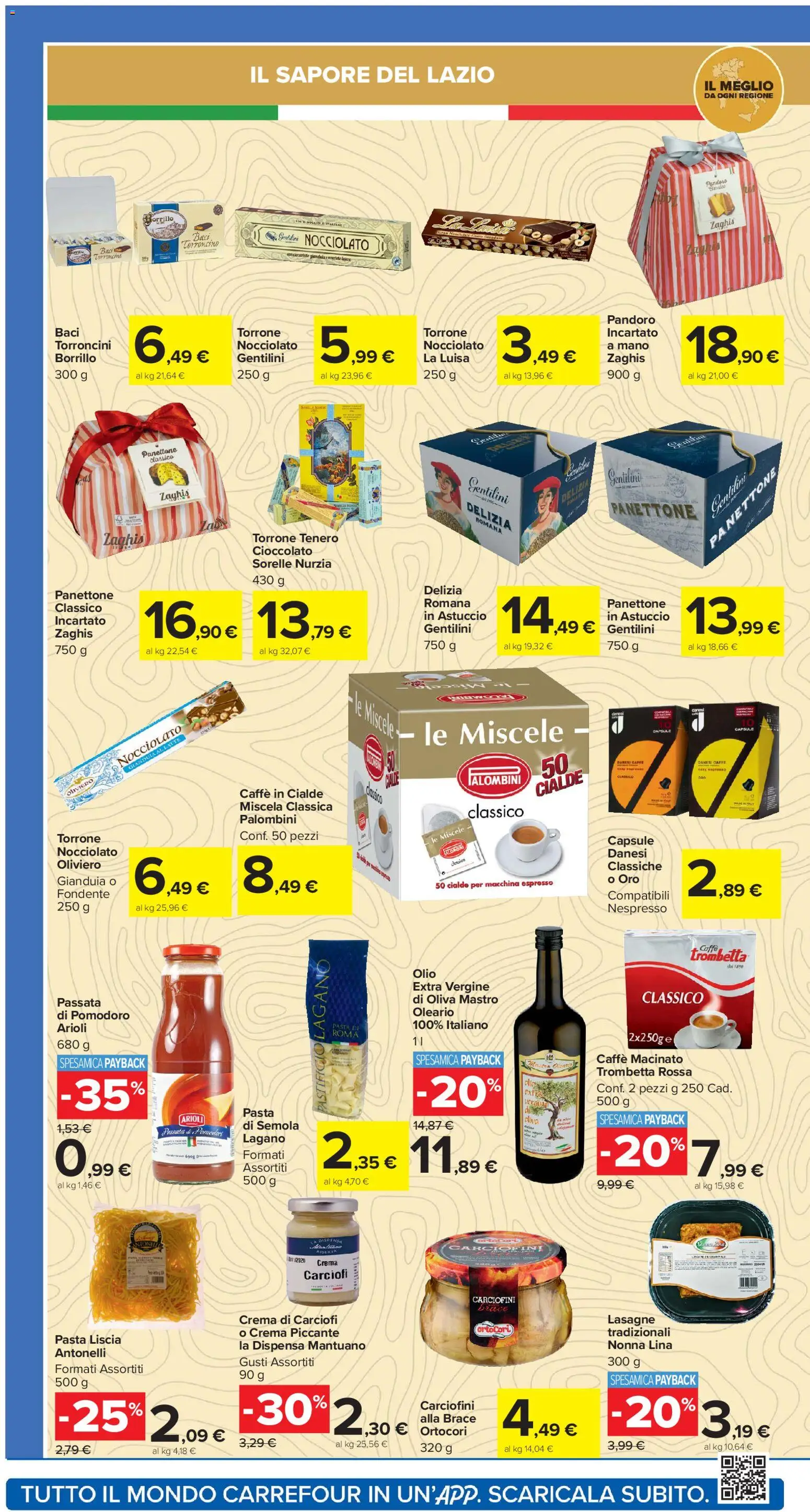 Volantino Carrefour del 16.12.2025 | Pagina: 10 | Prodotti: Cioccolato, Panettone, Torroncini, Caffè in cialde