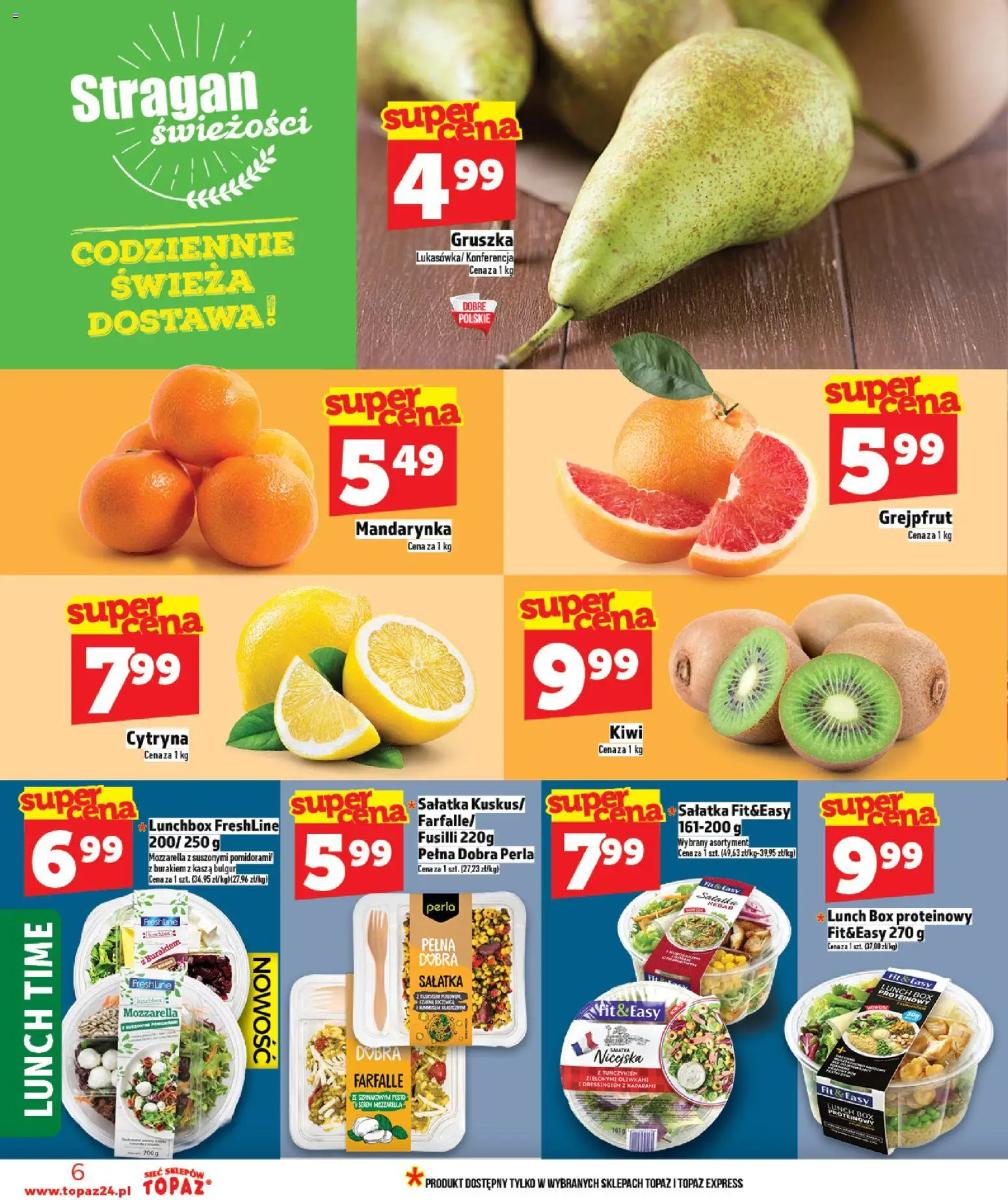 Topaz Gazetka MAZ od 05.02.2026 | Strona: 6 | Produkty: Cytryna, Kebab, Mozzarella, Kiwi