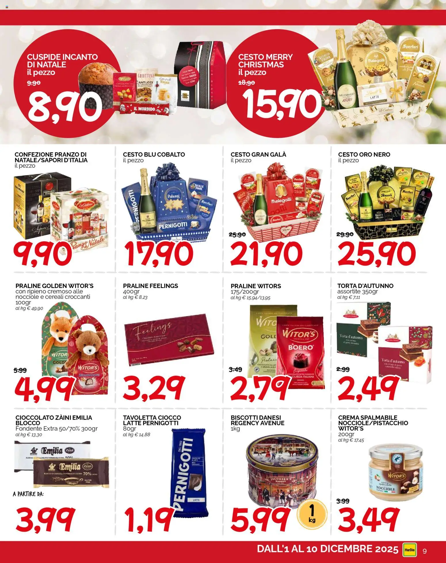 Volantino HarDis del 01.12.2025 | Pagina: 9 | Prodotti: Crema, Biscotti, Nocciole, Torta