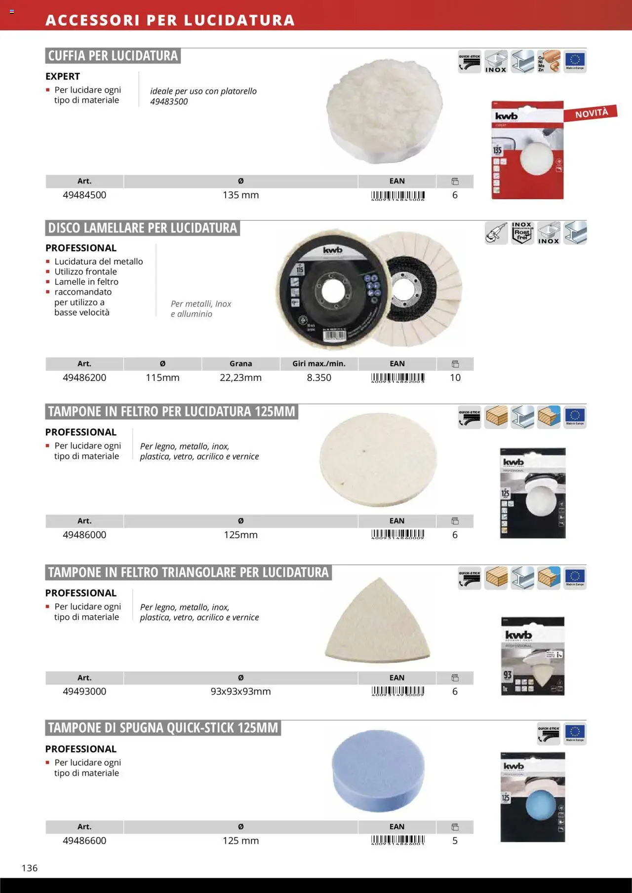 Volantino Einhell del 10.10.2025 | Pagina: 138 | Prodotti: Spugna, Disco, Alluminio