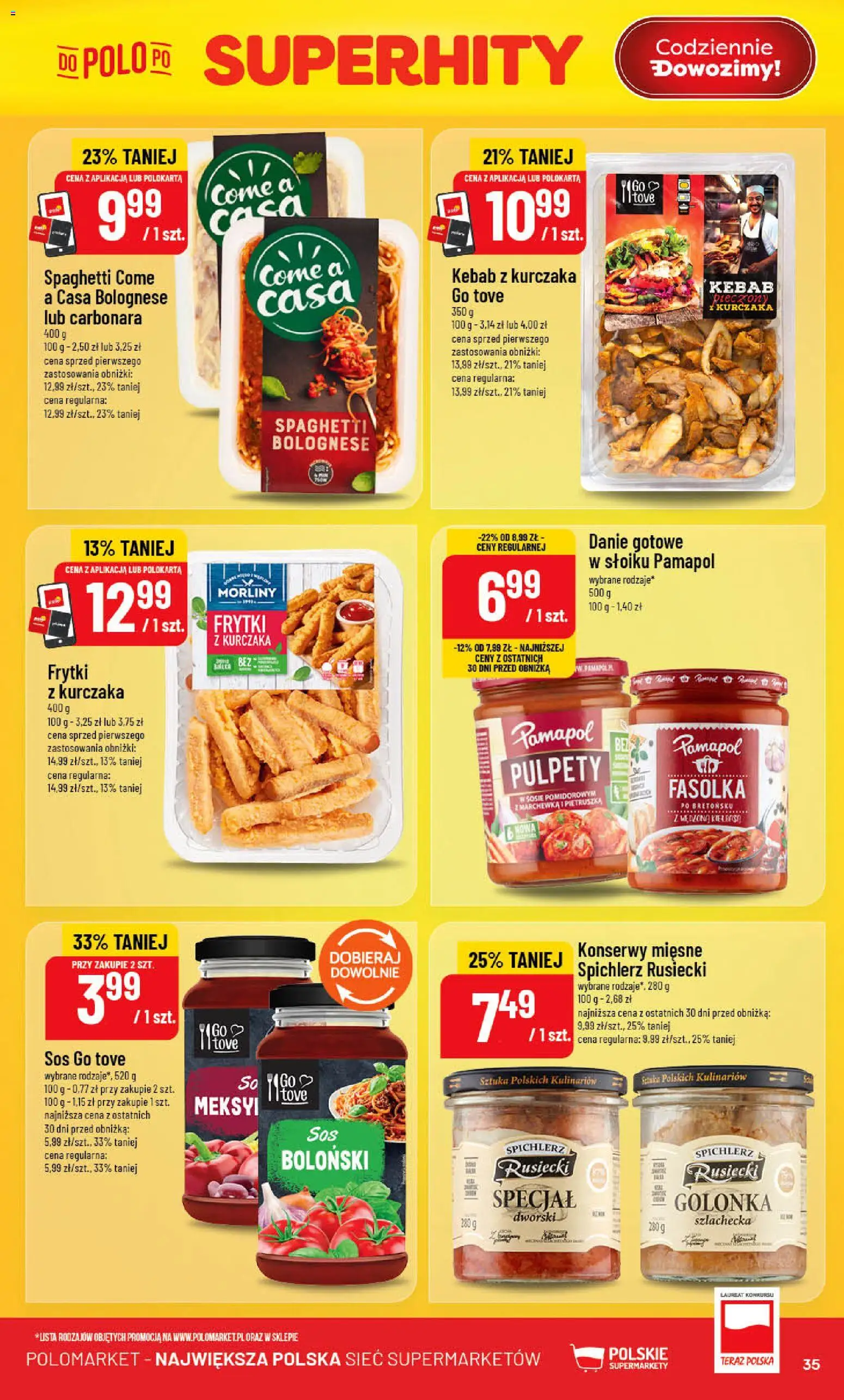 POLOmarket gazetka od 29.04.2026 | Strona: 35 | Produkty: Carbonara, Pietruszka, Kebab, Frytki