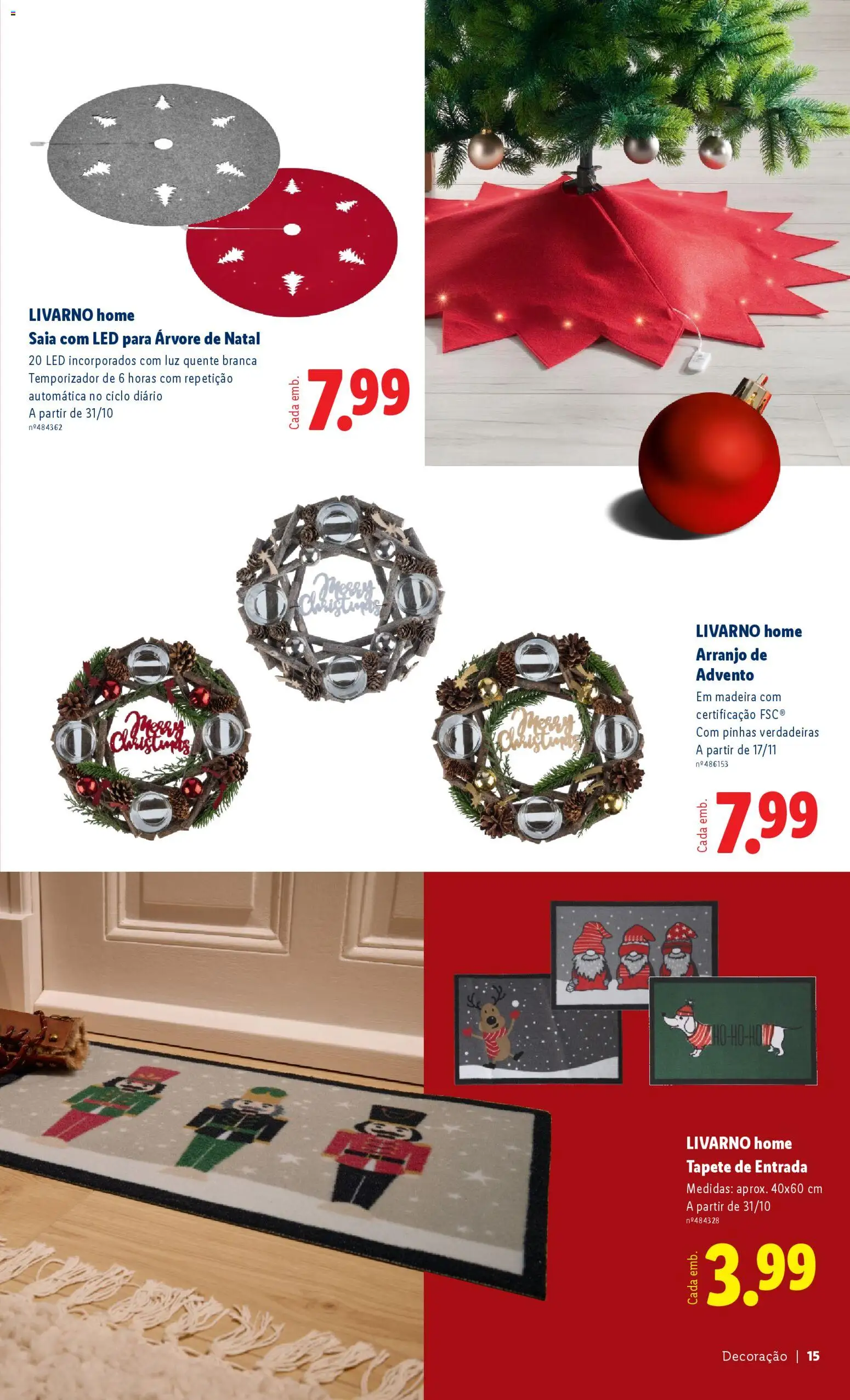 Lidl Folheto Especial │ válido de 22.10.2025 | Página: 15 | Produtos: Árvore de natal, Tapete, Saia