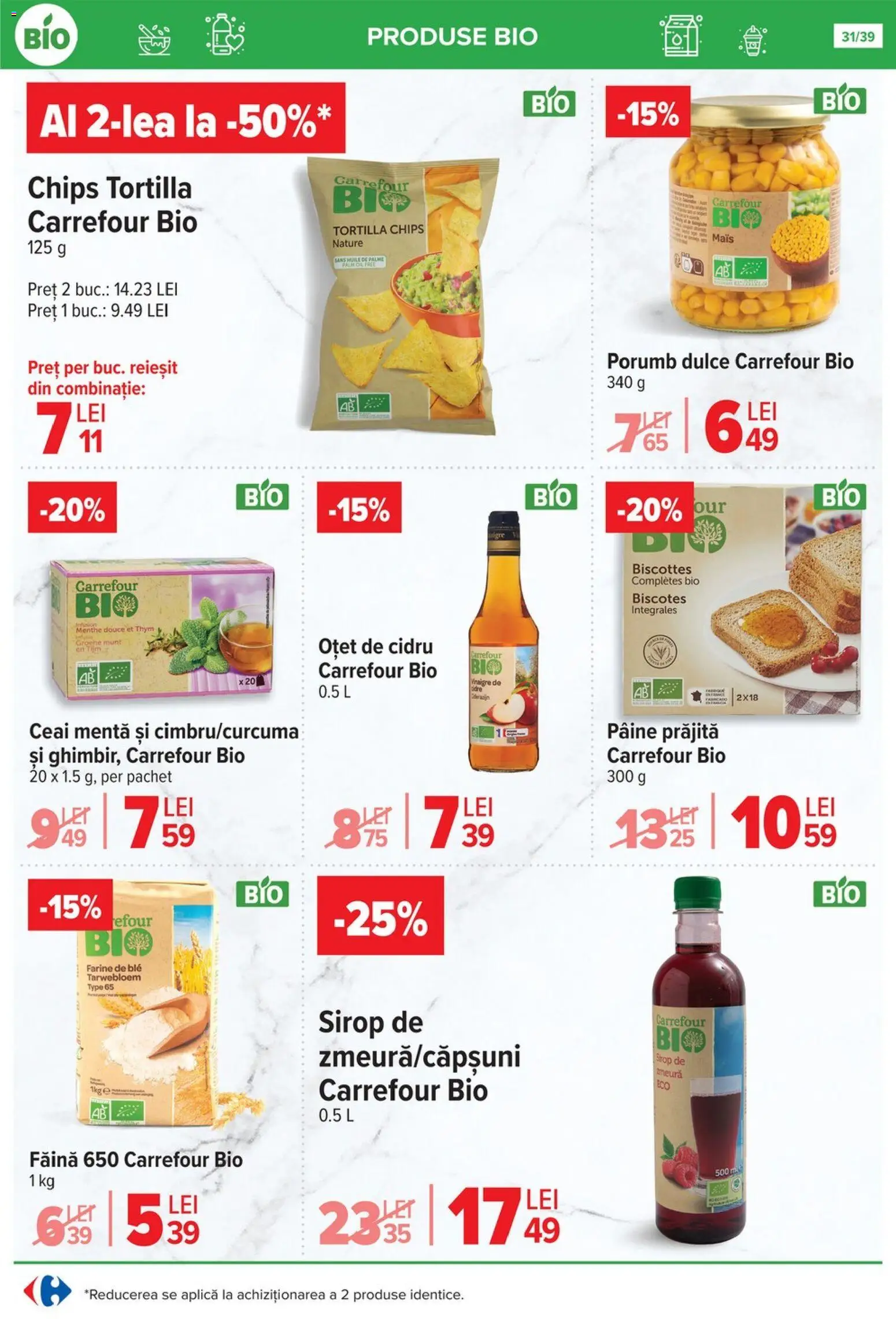Noul catalog Carrefour – valabil de la 29.10.2025 | Pagină: 31 | Produse: Oțet, Făină, Ceai, Sirop