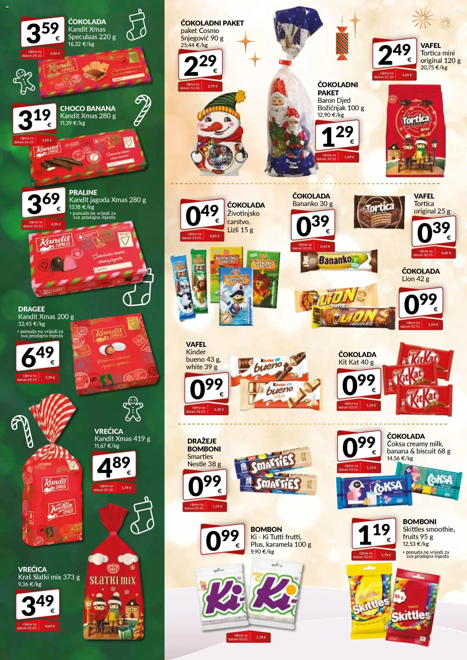 Bakmaz katalog | vrijedi od 04.12.2025 | Stranica: 2 | Proizvodi: Praline, Čokolada, Bomboni, Karamela