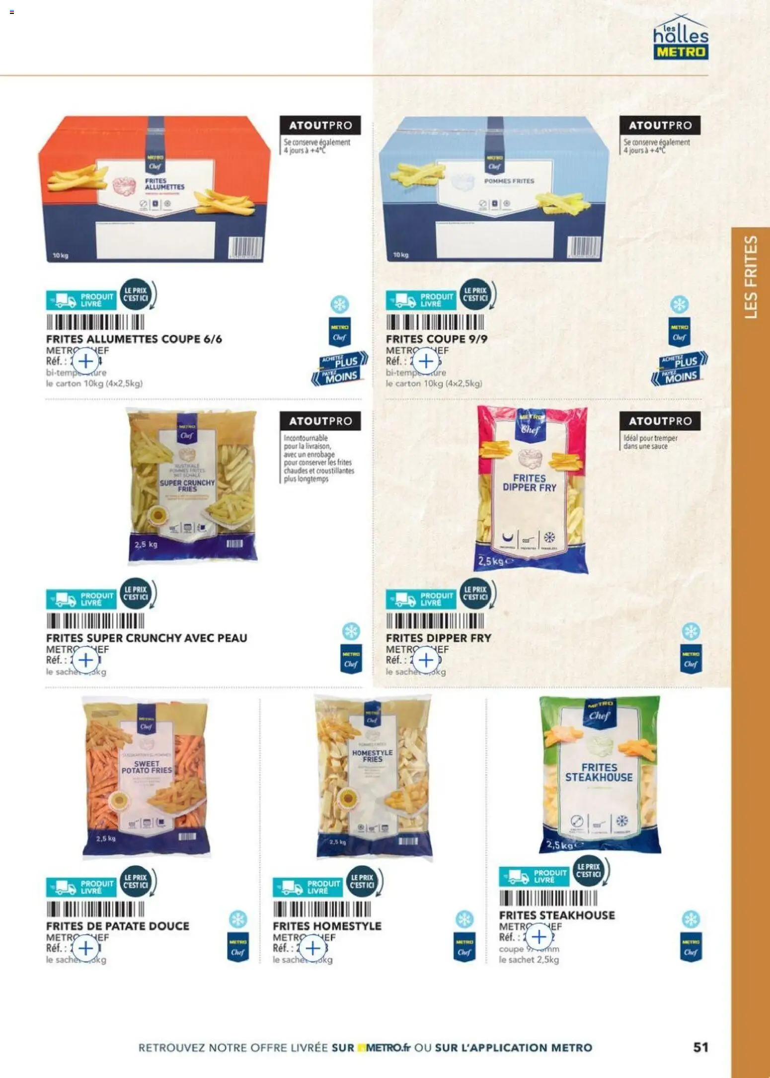 {H1} | Page: 51 | Produits: Patate douce, Mètre, Frites, Pommes