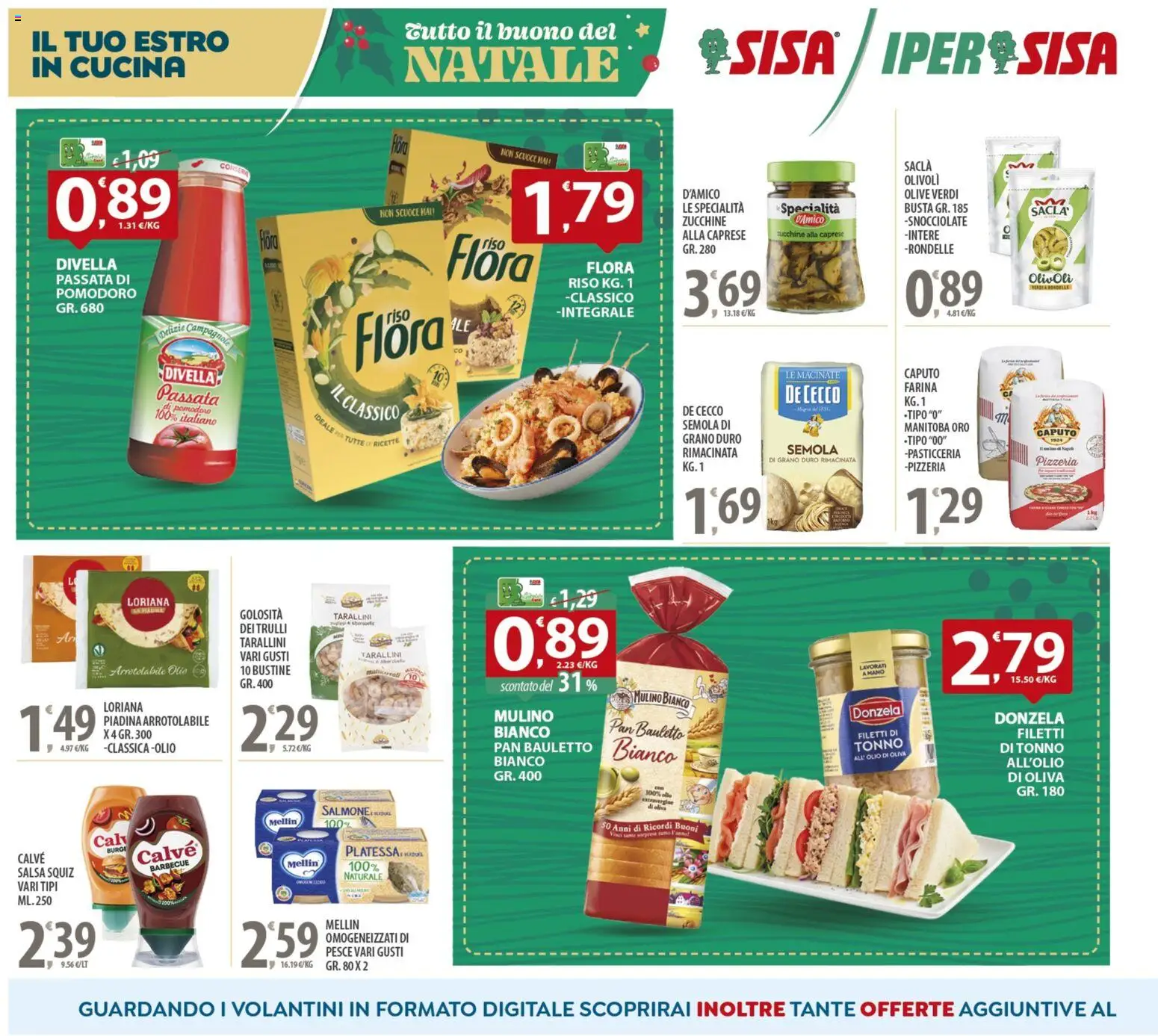 Volantino SISA del 16.12.2025 | Pagina: 14 | Prodotti: Pesce, Olive, Tonno, Olio di Oliva