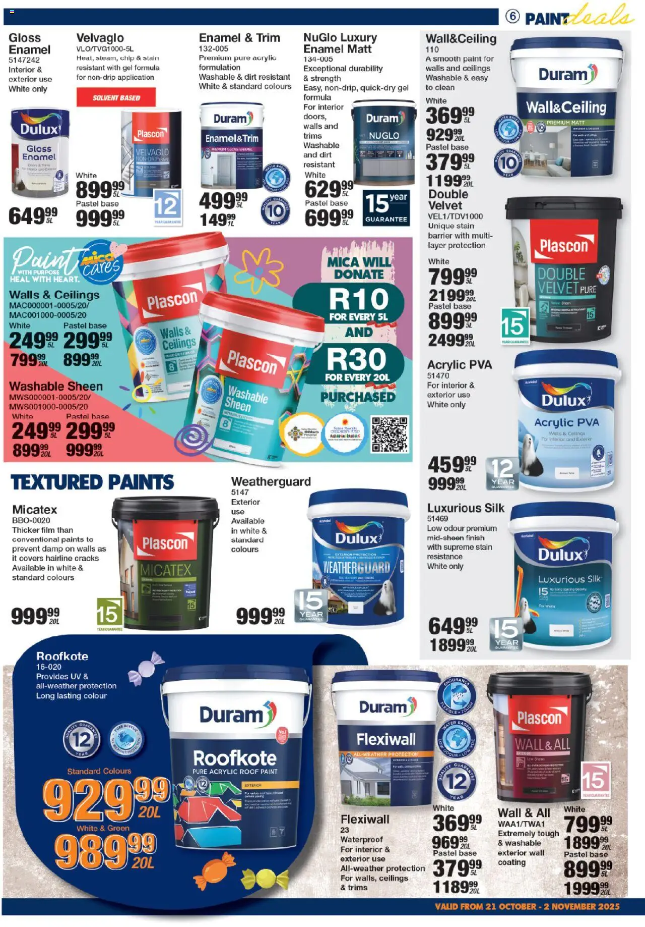 New MICA catalogue – valid from 21.10.2025 | Page: 6 | Products: Gloss, Paint, Enamel, Water