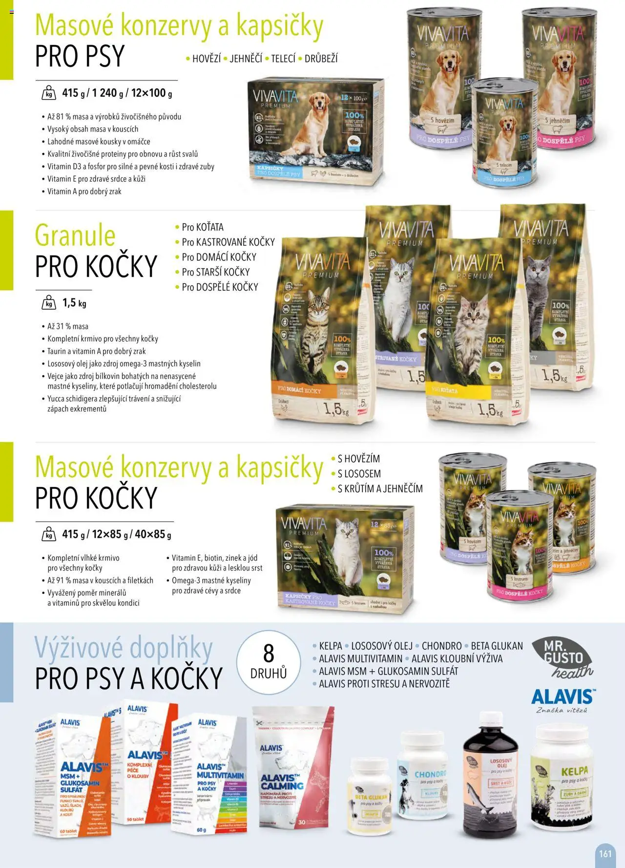 Mountfield katalog 2025 od 16.04.2025 | Strana: 161 | Produkty: Hovězí, Olej, Granule, Kapsičky pro kočky