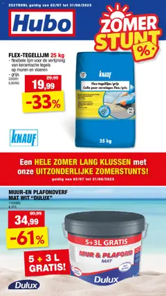 Hubo folder - Voorbeeld van een folder van Hubo, geldig van 02.07.2025