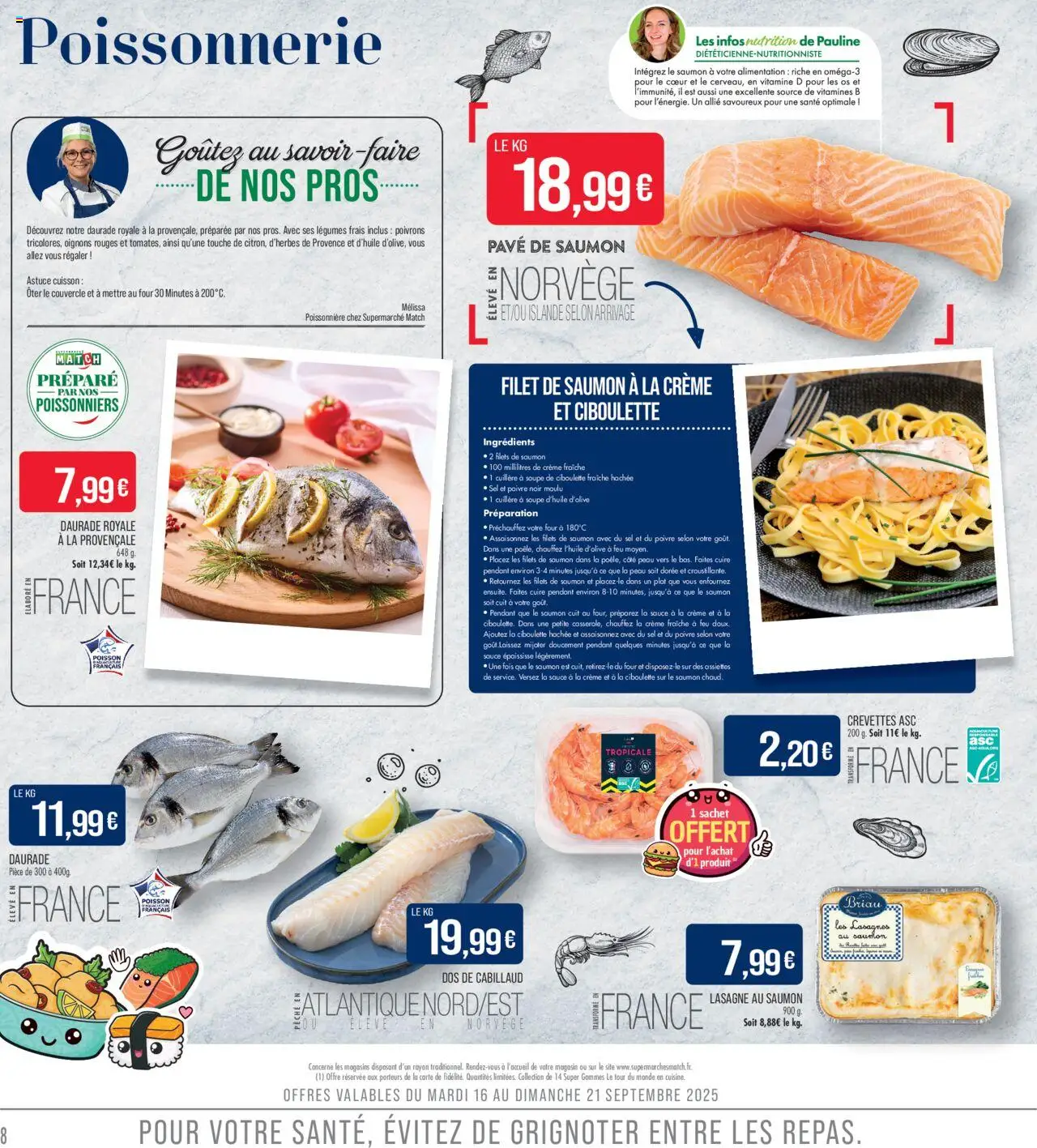  | Page: 8 | Produits: Soupe, Daurade, Poivre, Daurade royale