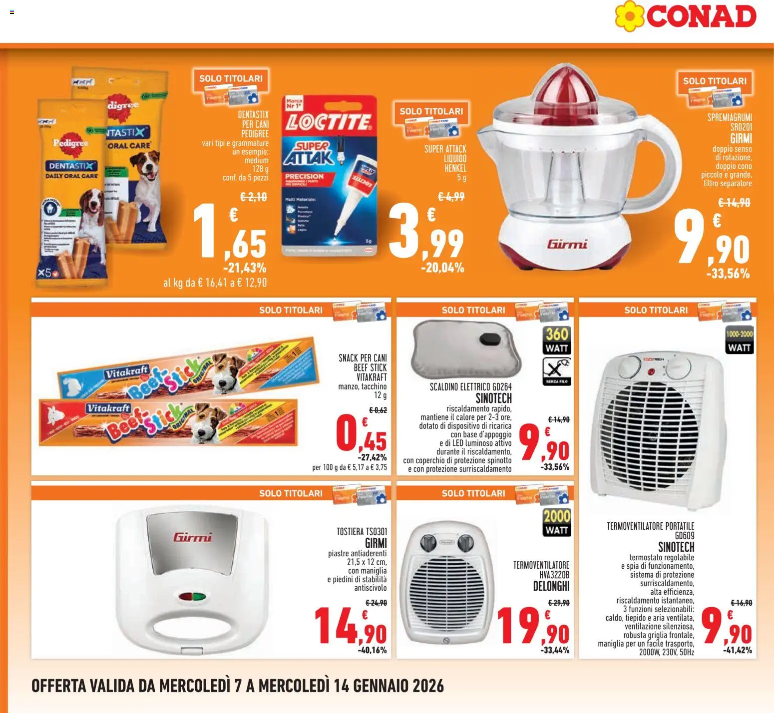 Volantino Conad del 07.01.2026 | Pagina: 22 | Prodotti: Tacchino, Griglia, Fan, Spremiagrumi