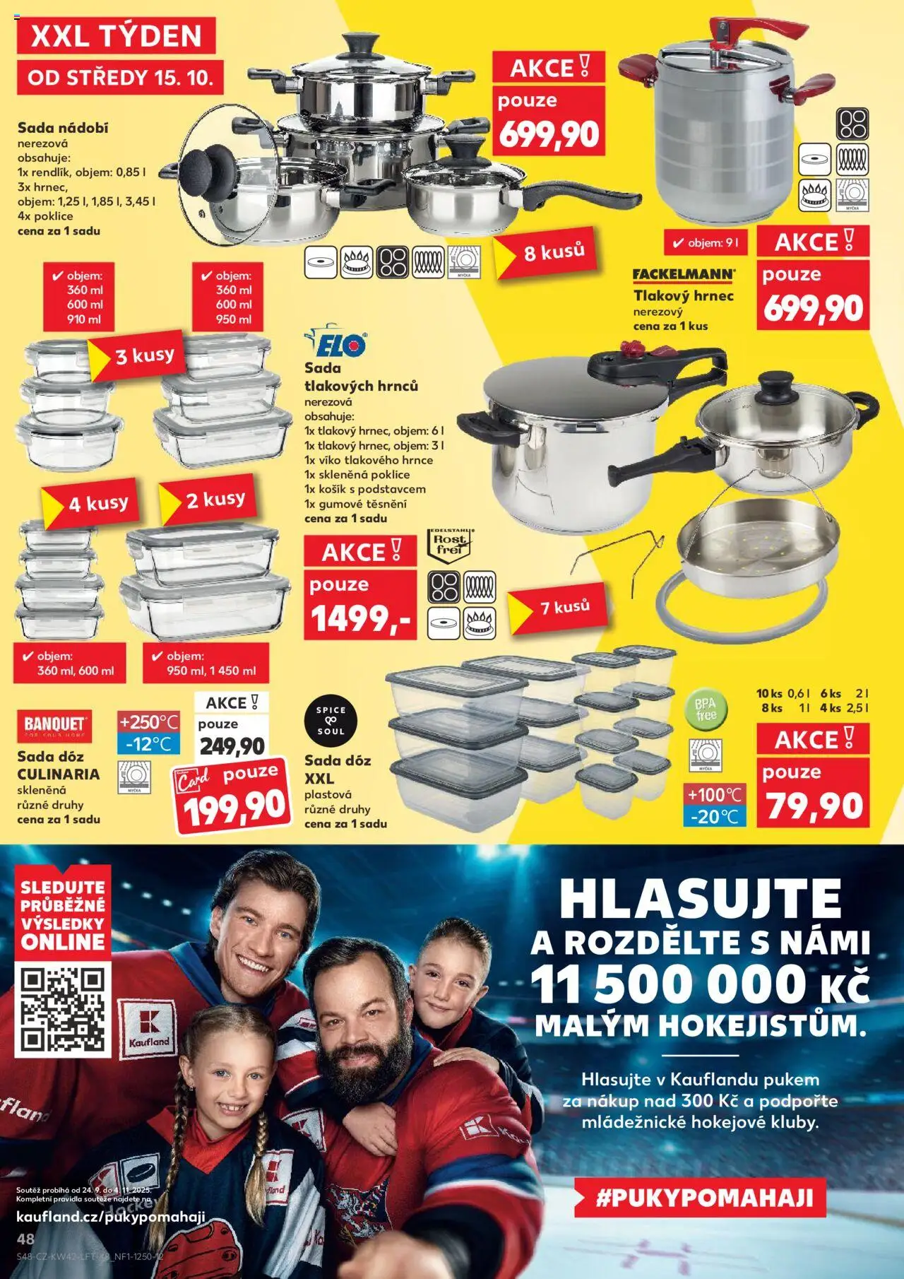 Kaufland leták - Chomutov od 15.10.2025 | Strana: 48 | Produkty: Tlakový hrnec, Košík, Poklice, Rošt