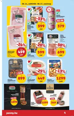 PENNY akciós ujság - amely érvényes a következő dátumtól: 14.08.2025 | Oldal: 6 | Termékek: Szendvics, Sonka, Bacon, Párizsi