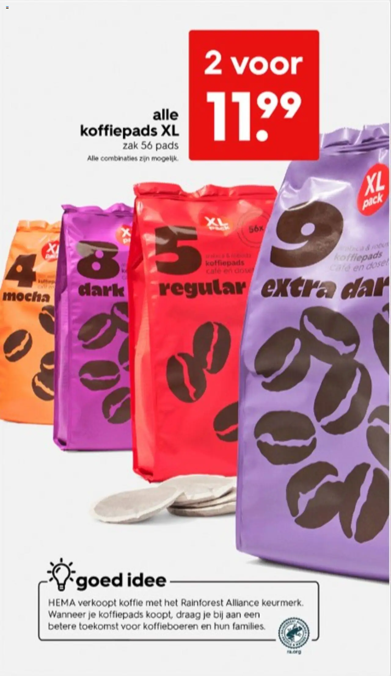  | Pagina: 19 | Producten: Koffie, Koffiepads, Zak, Pads