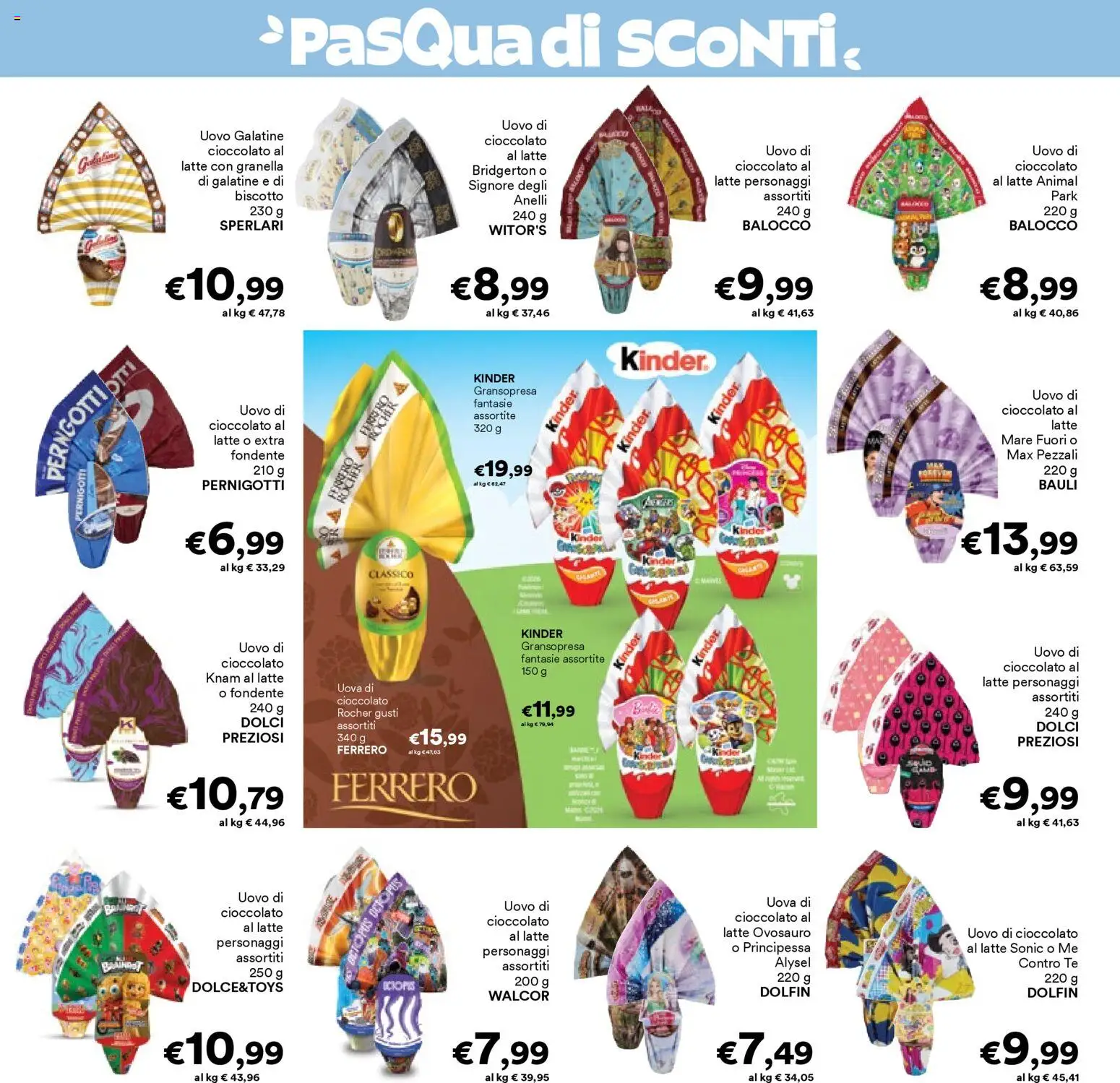 Volantino Unes del 23.03.2026 | Pagina: 9 | Prodotti: Uova, Cioccolato, Tè, Latte