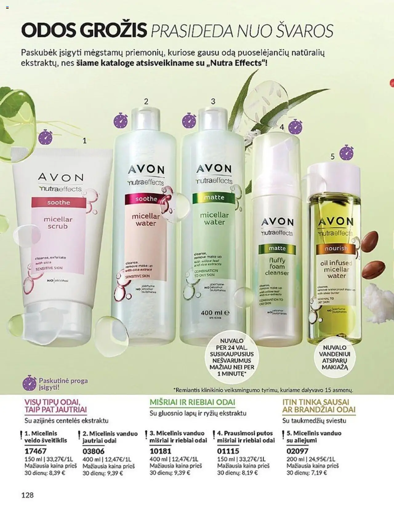 AVON leidinys│galioja nuo 01.07.2025 | Puslapis: 128 | Prekių: Šveitiklis, Micelinis vanduo