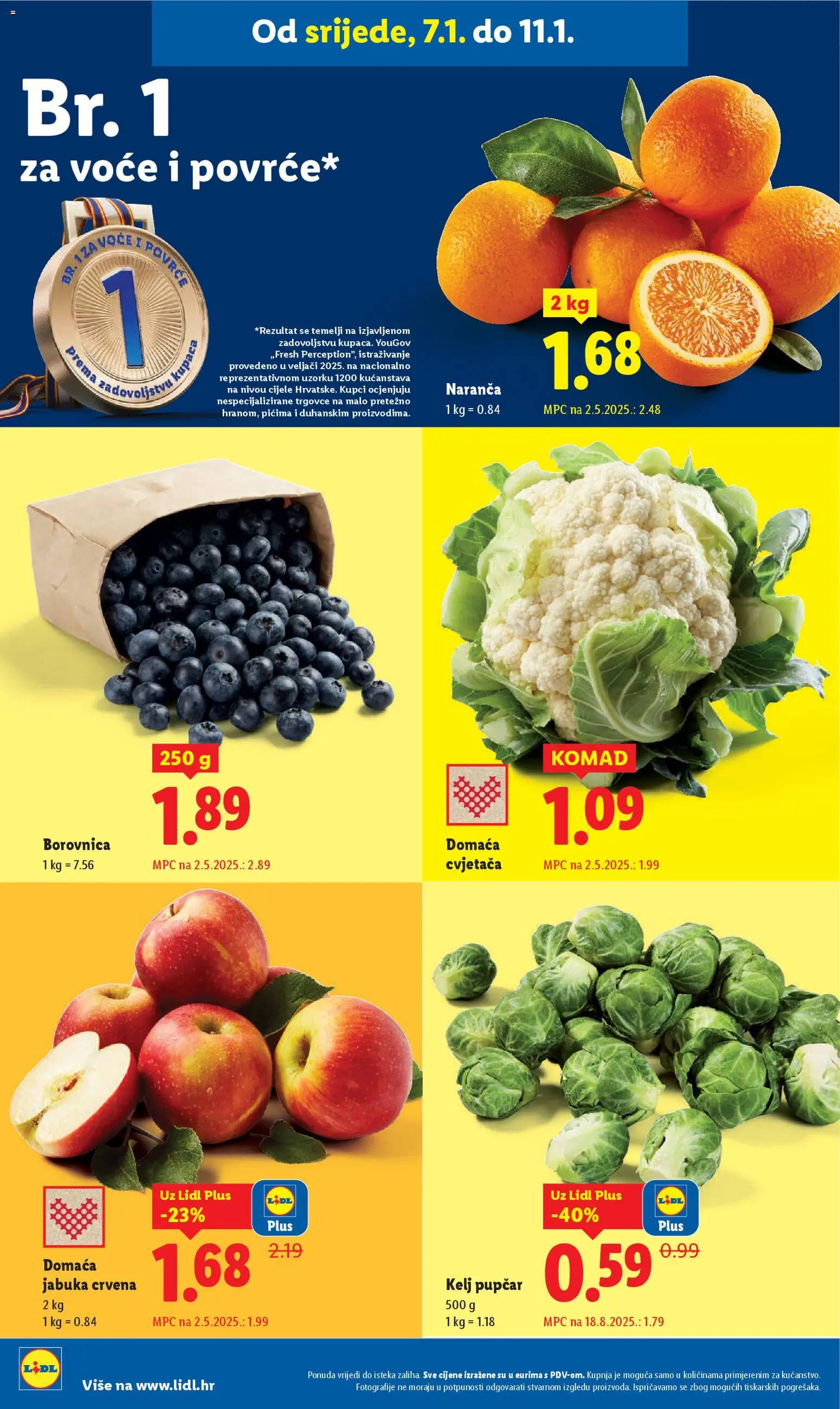 Lidl katalog | vrijedi od 07.01.2026 | Stranica: 4 | Proizvodi: Kelj, Povrće, Borovnica, Jabuka