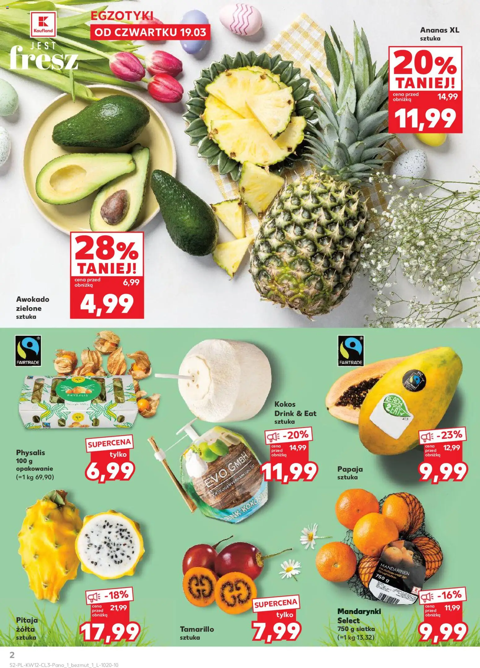 Kaufland Polsko leták - Jak święta kocham od 19.03.2026 | Strana: 2 | Produkty: Physalis, Ananas, Kokos