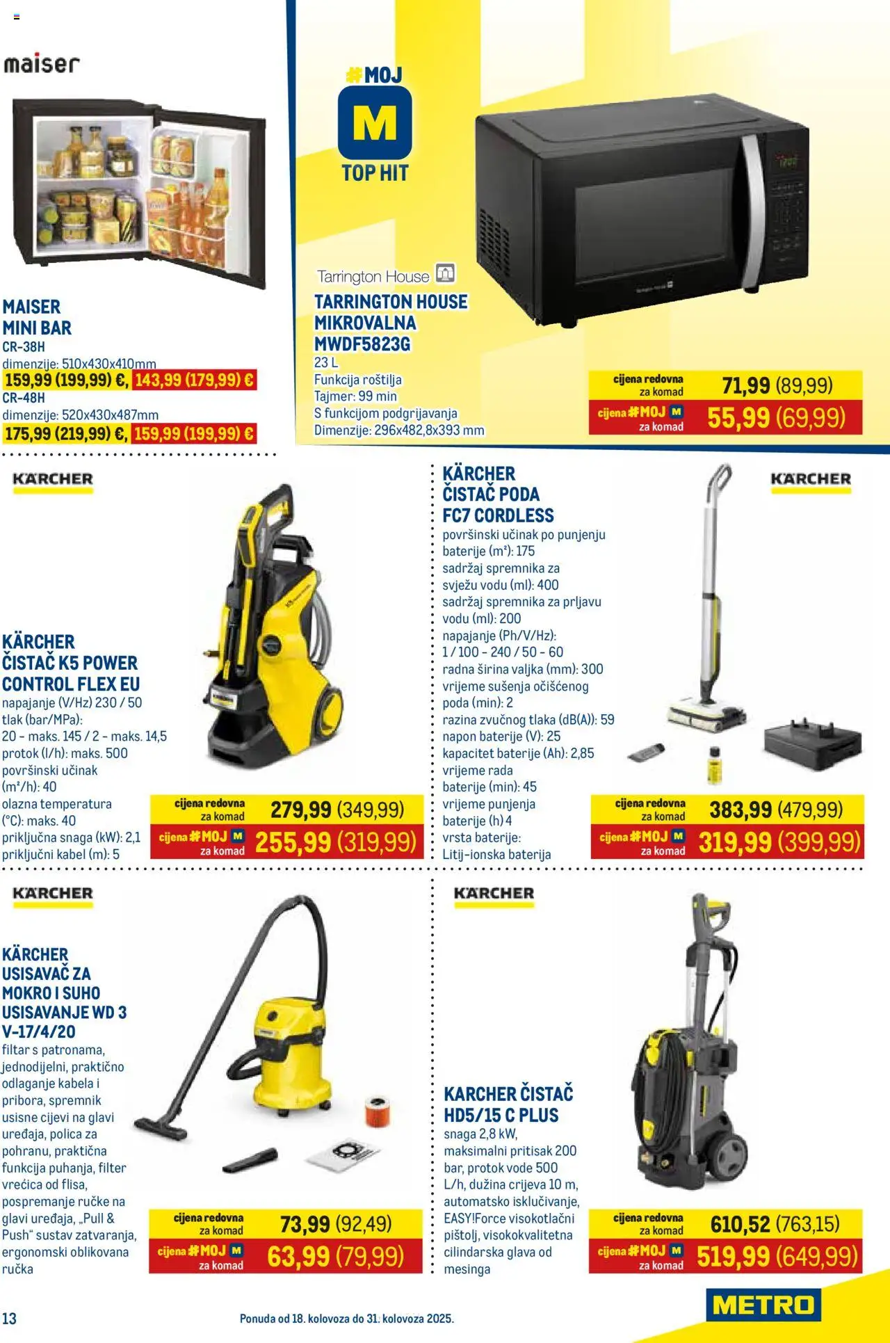 Metro katalog | vrijedi od 18.08.2025 | Stranica: 13 | Proizvodi: Usisavač, Baterija, Baterije, Cijevi