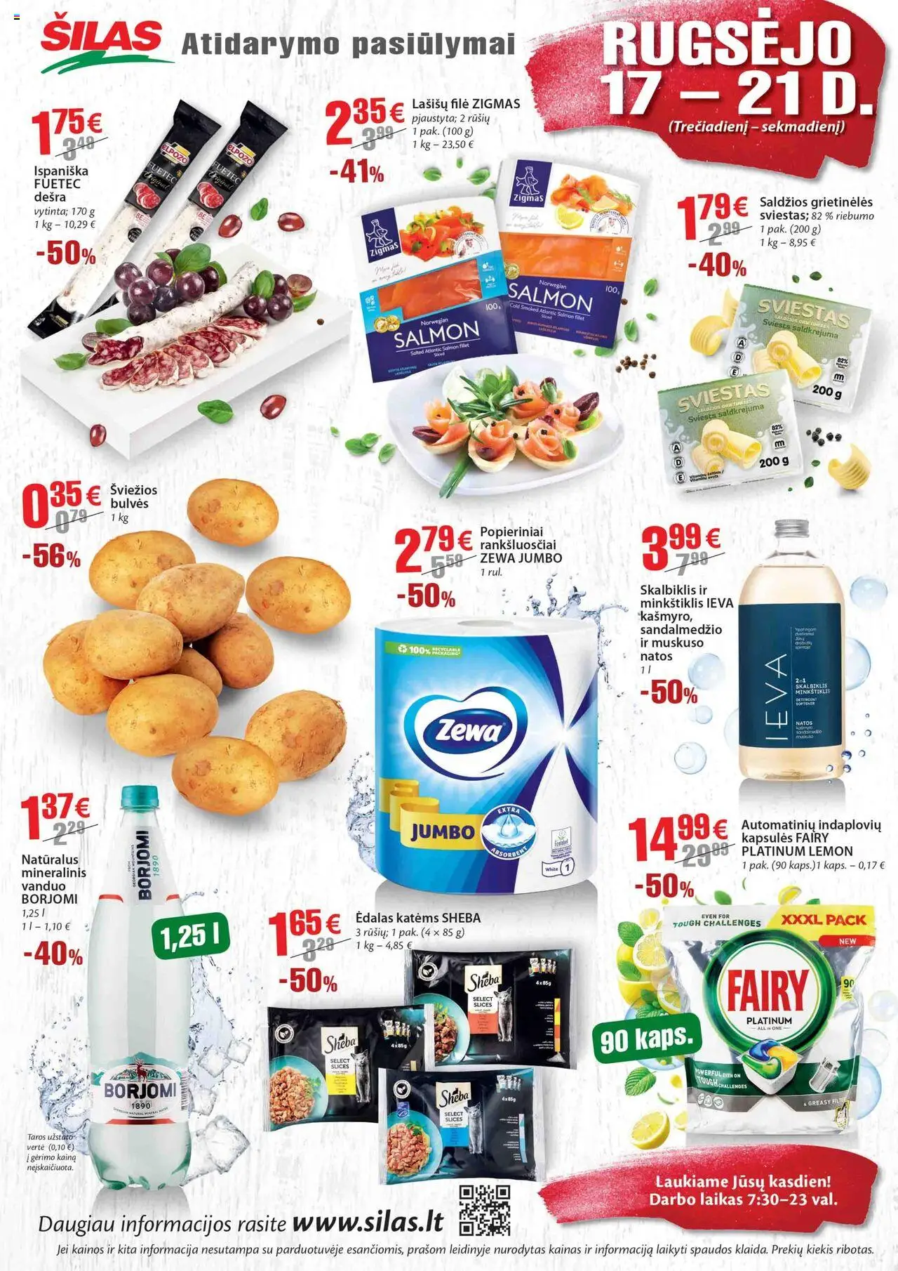 Šilas akcijos nuo 17.09.2025 | Puslapis: 2 | Prekių: Bulvės, Sviestas, Dešra