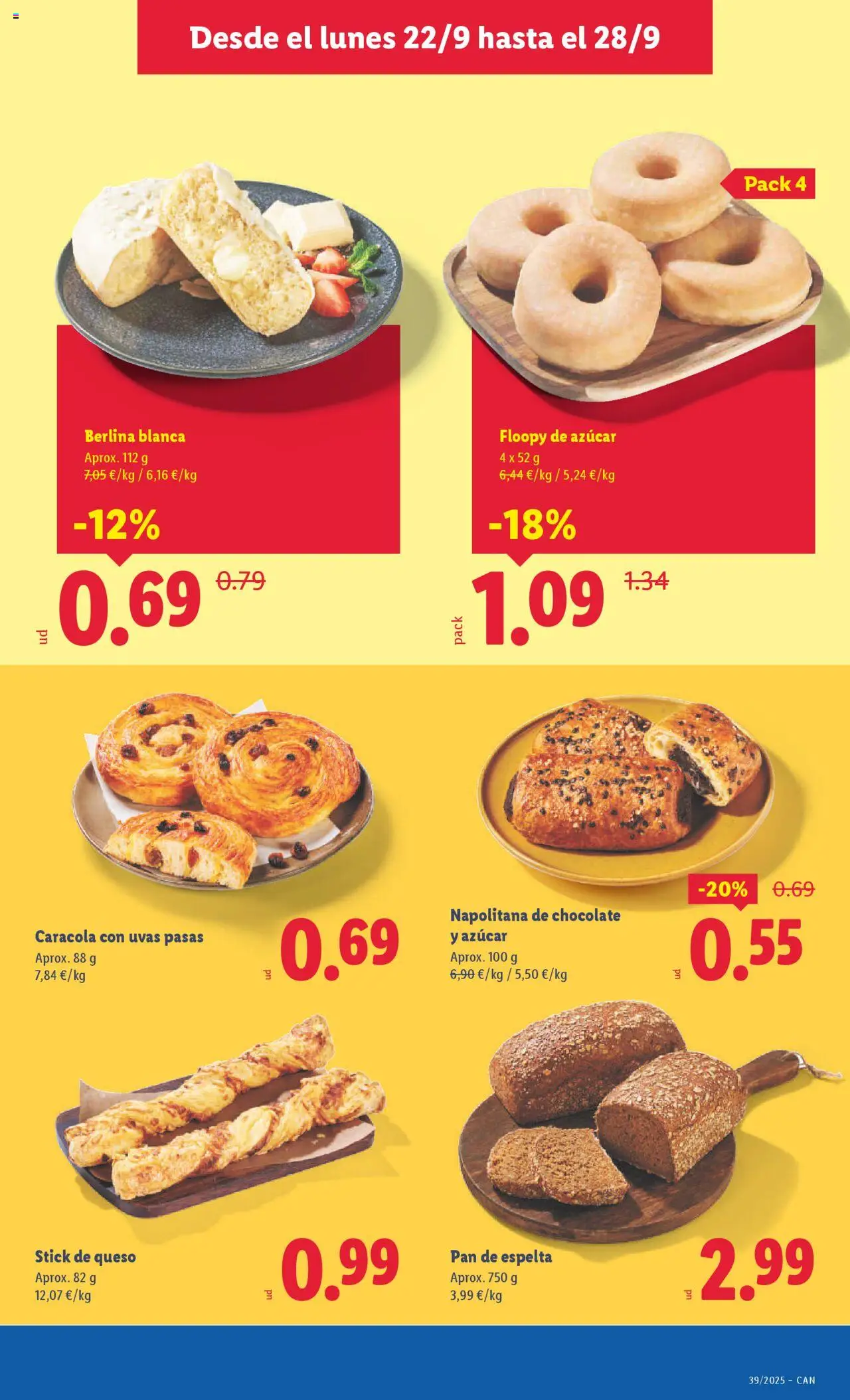 Lidl - Canarias │ válido desde el 22.09.2025 | Página: 11 | Productos: Queso, Pan, Τζίντζερ, Chocolate