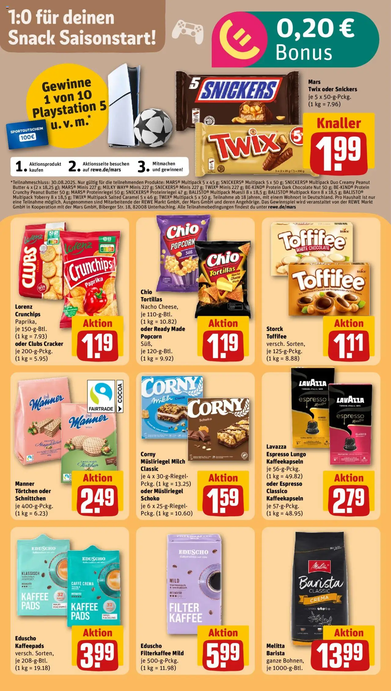 | Pagina: 21 | Producten: Lavazza, Kész piskótalap, Twix, Snickers