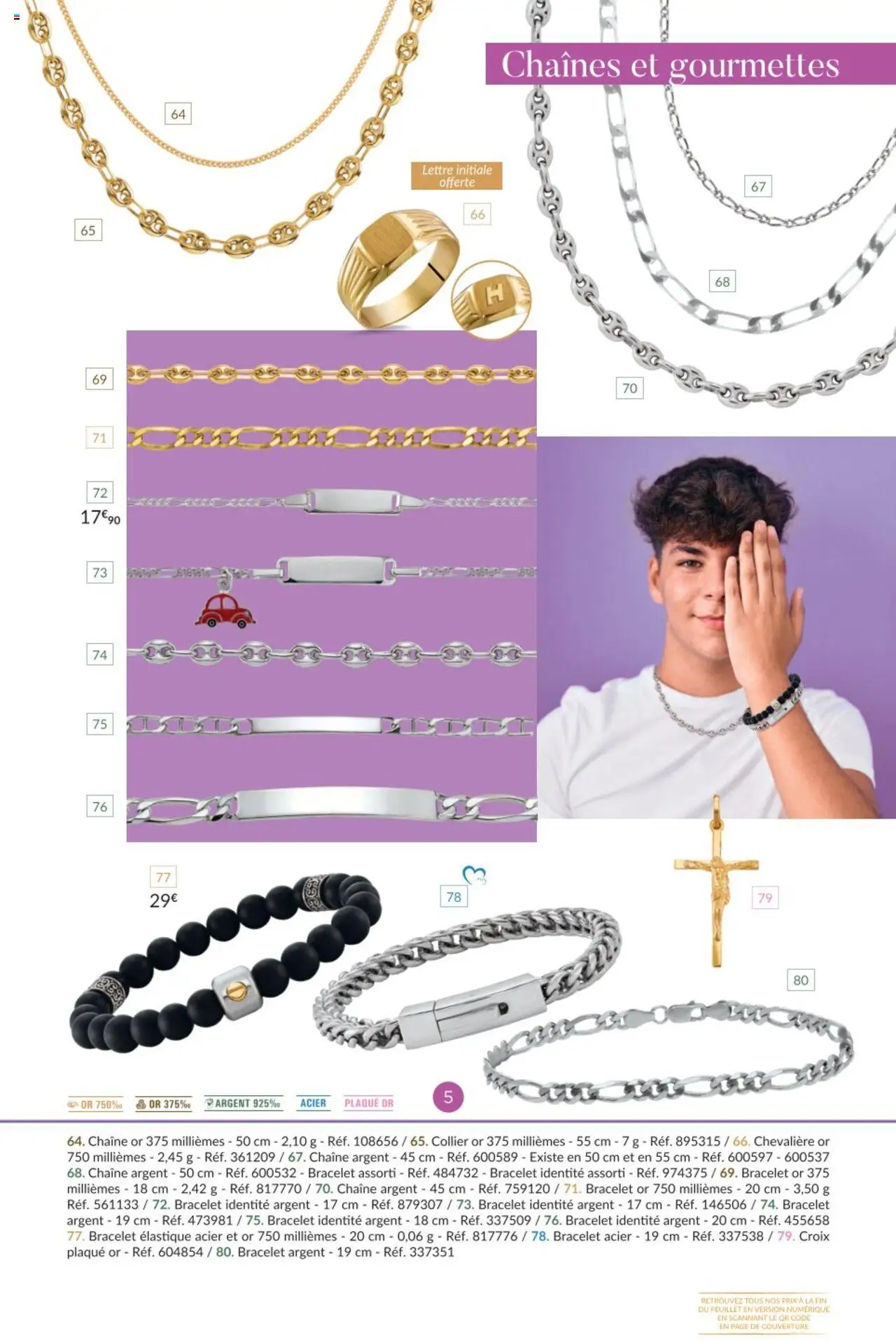 {H1} | Page: 5 | Produits: Chevalière, Couverture, Collier, Bracelet