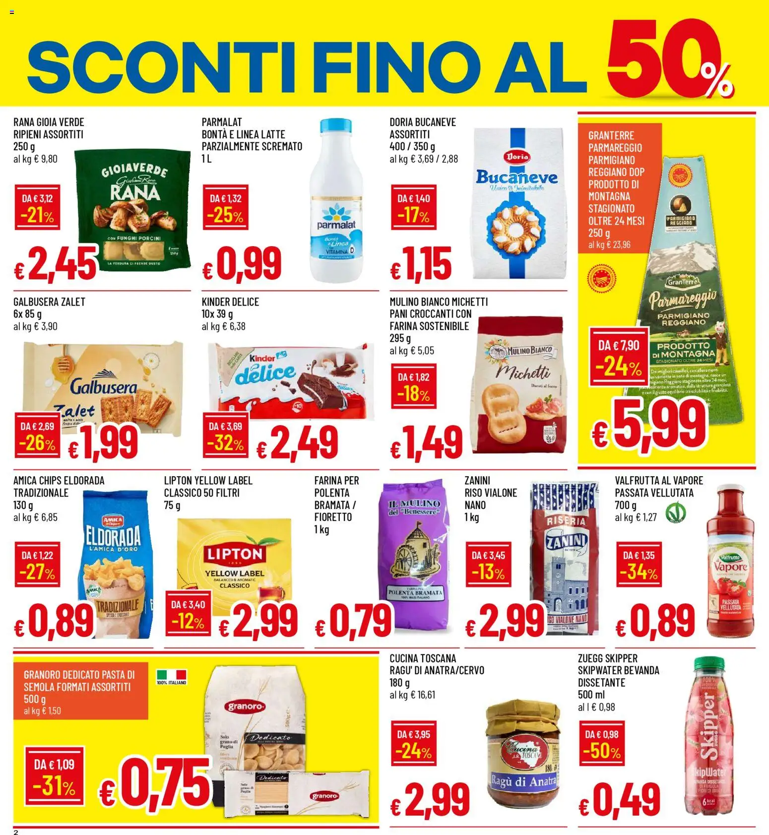 Volantino Galassia del 02.01.2026 | Pagina: 2 | Prodotti: Farina, Funghi, Mais, Parmigiano