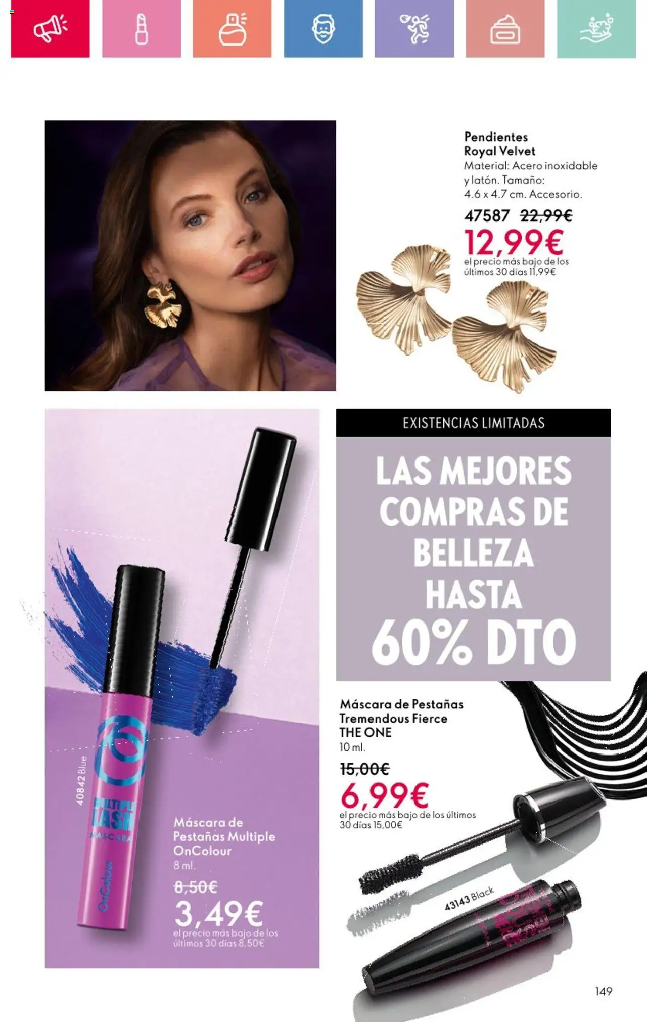 Oriflame - Catálogo Campaña 9 │ válido desde el 22.06.2025 | Página: 149 | Productos: Máscara, Pendientes, Máscara de pestañas