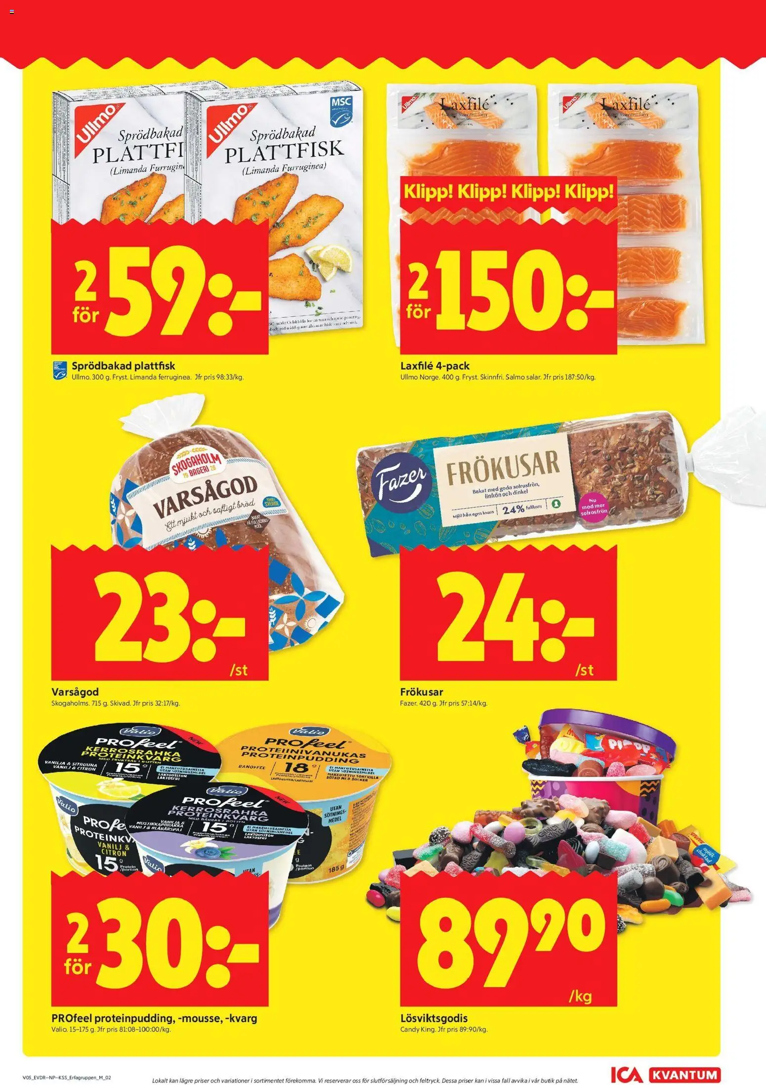 ICA Kvantum reklamblad aktuell från 26.01.2026 | Sida: 7 | Produkter: Proteinpudding, Bageri, Bröd, Choklad