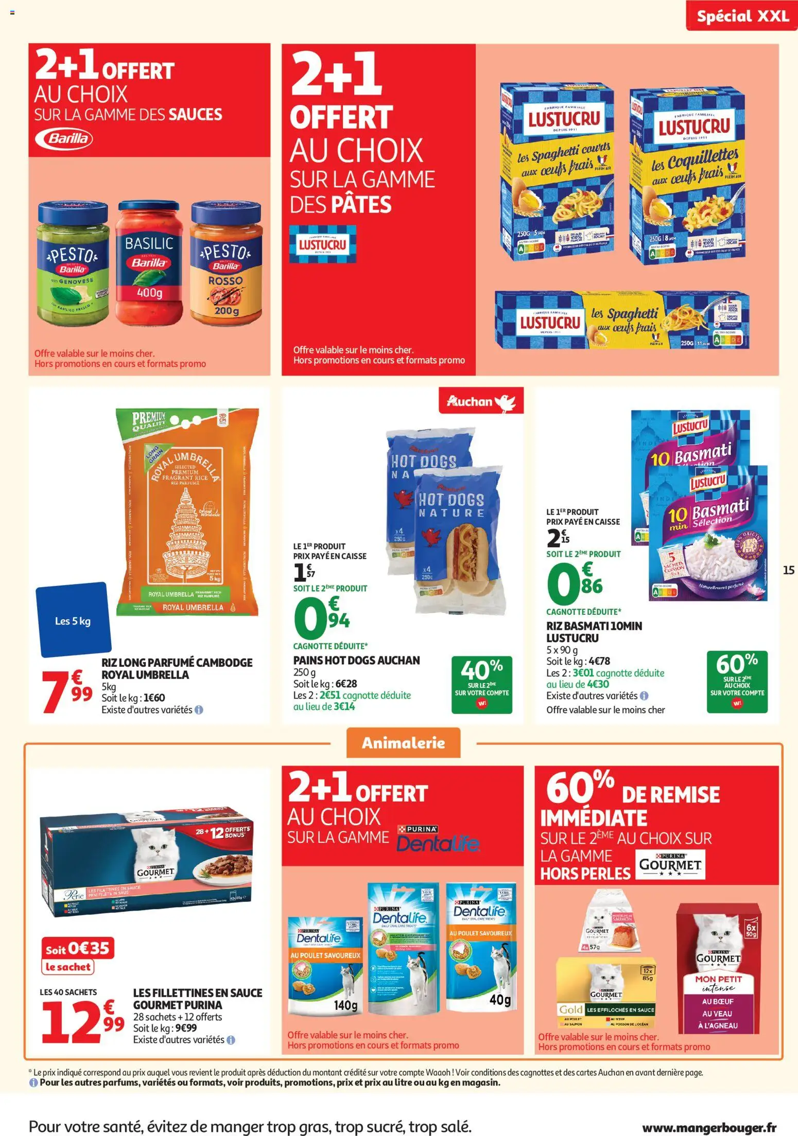 {H1} | Page: 15 | Produits: Spaghetti, Œufs, Riz, Coquillettes