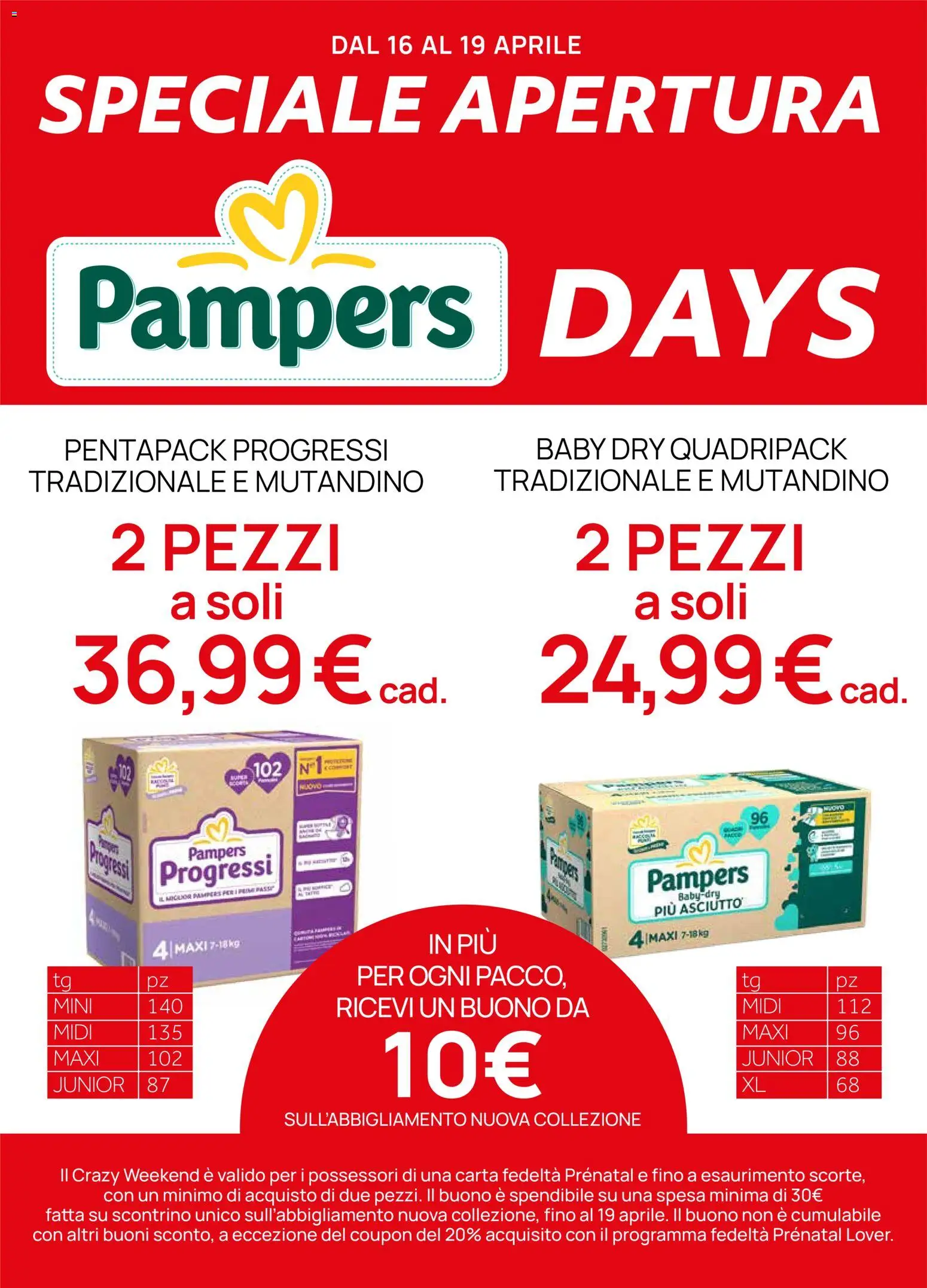Volantino Prenatal del 16.04.2026 | Pagina: 6 | Prodotti: Pampers