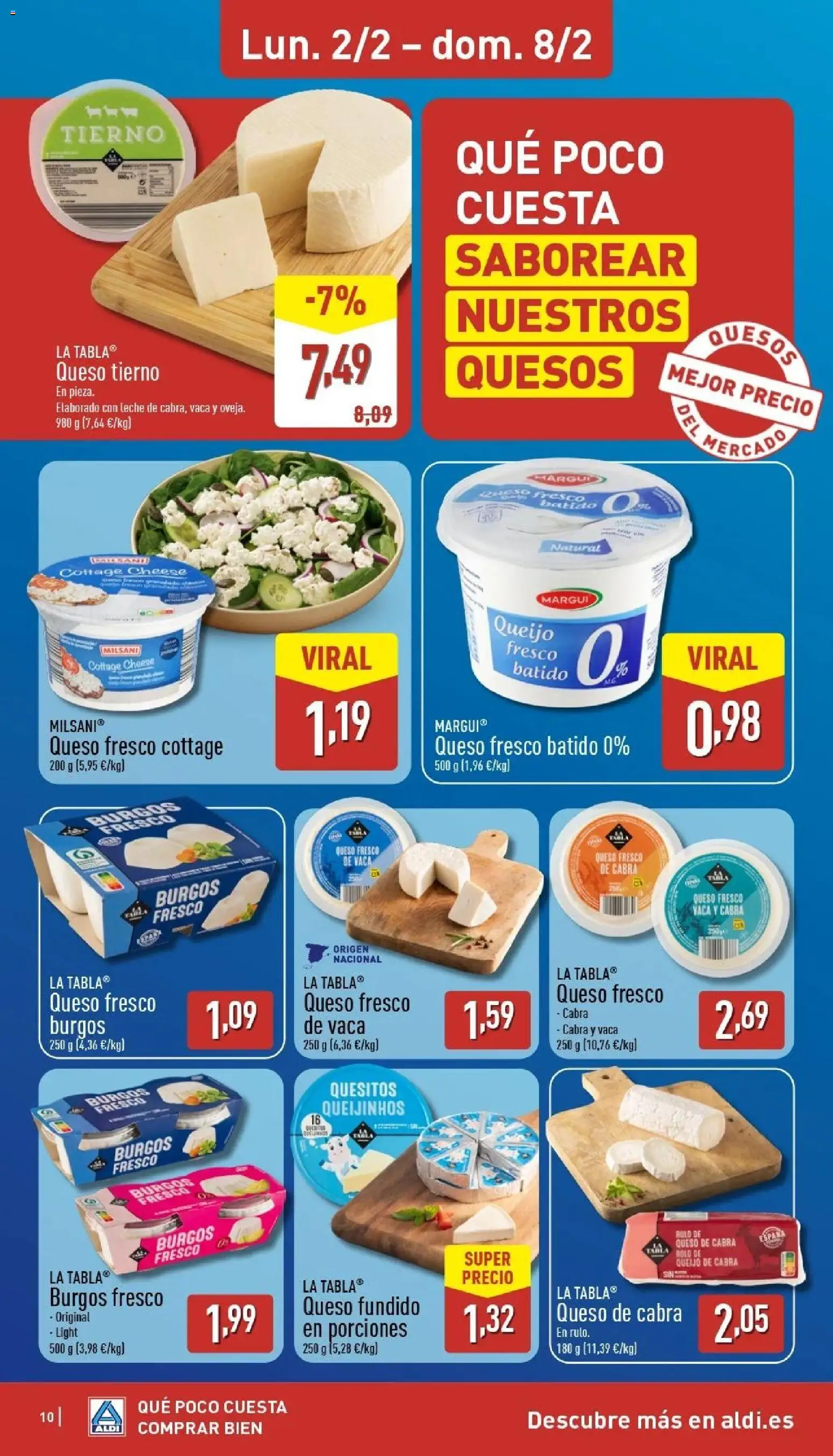 Aldi folleto Baleares │ válido desde el 02.02.2026 | Página: 10 | Productos: Γραβάτα, Leche, Queso, Queso fresco