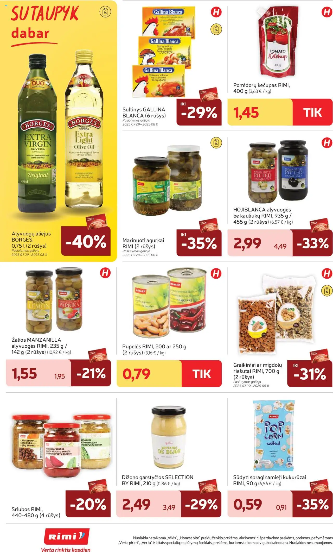 Rimi leidinys│galioja nuo 05.08.2025 | Puslapis: 27 | Prekių: Riešutai, Kukurūzai, Aliejus, Kečupas