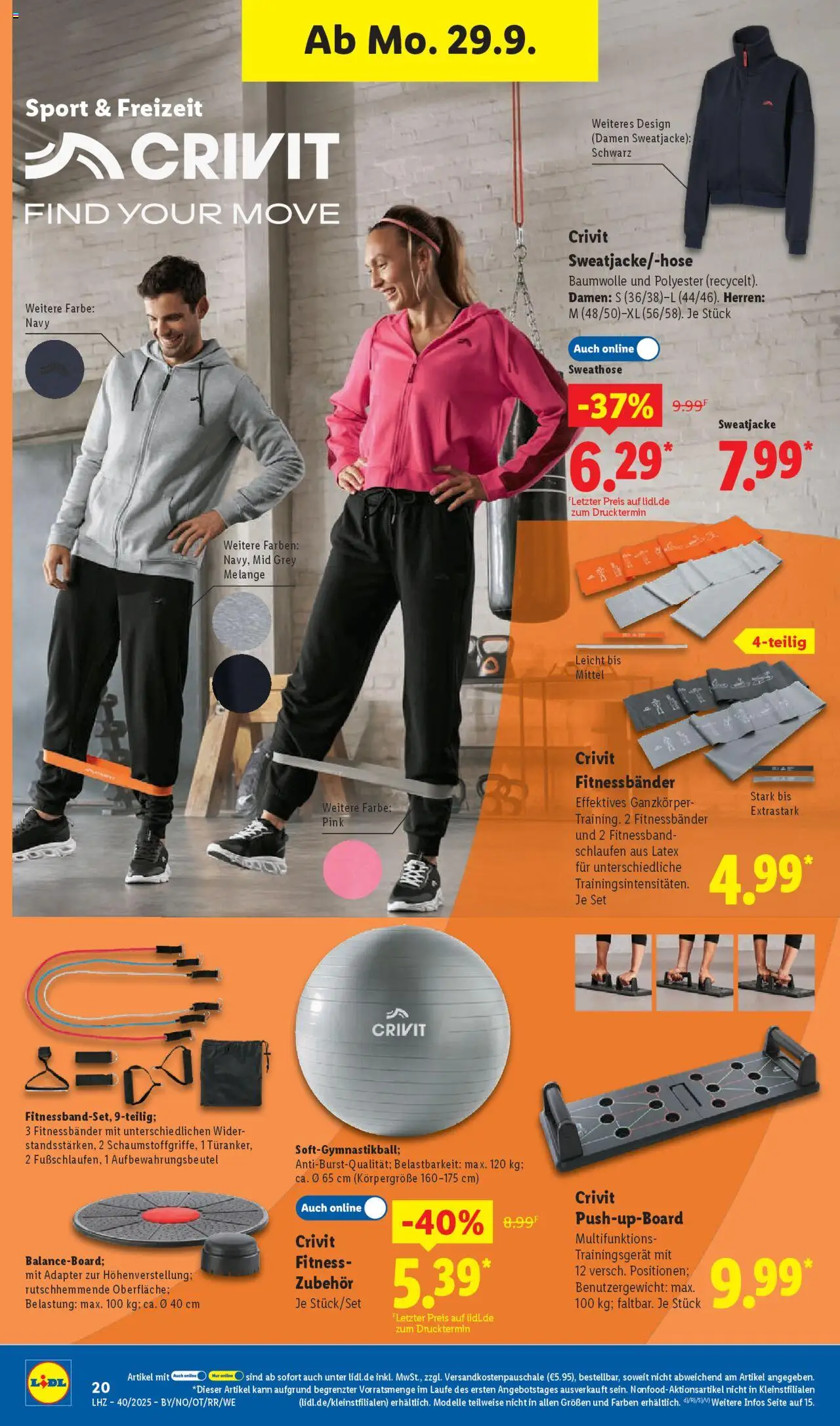 Lidl Prospekt Lüchow – gültig ab 29.09.2025 | Seite: 30 | Produkte: Adapter, Sweathose, Sweatjacke