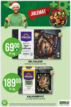 Forhåndsvisning av HEL KALKUN, 3,9-6,9 kg, hel, naturell, fryst, Prior gyldig fra 22.12.2025 | Side: 6 | Produkter: Бальзам после загара, Kiwi, Recipiente, Kalkun