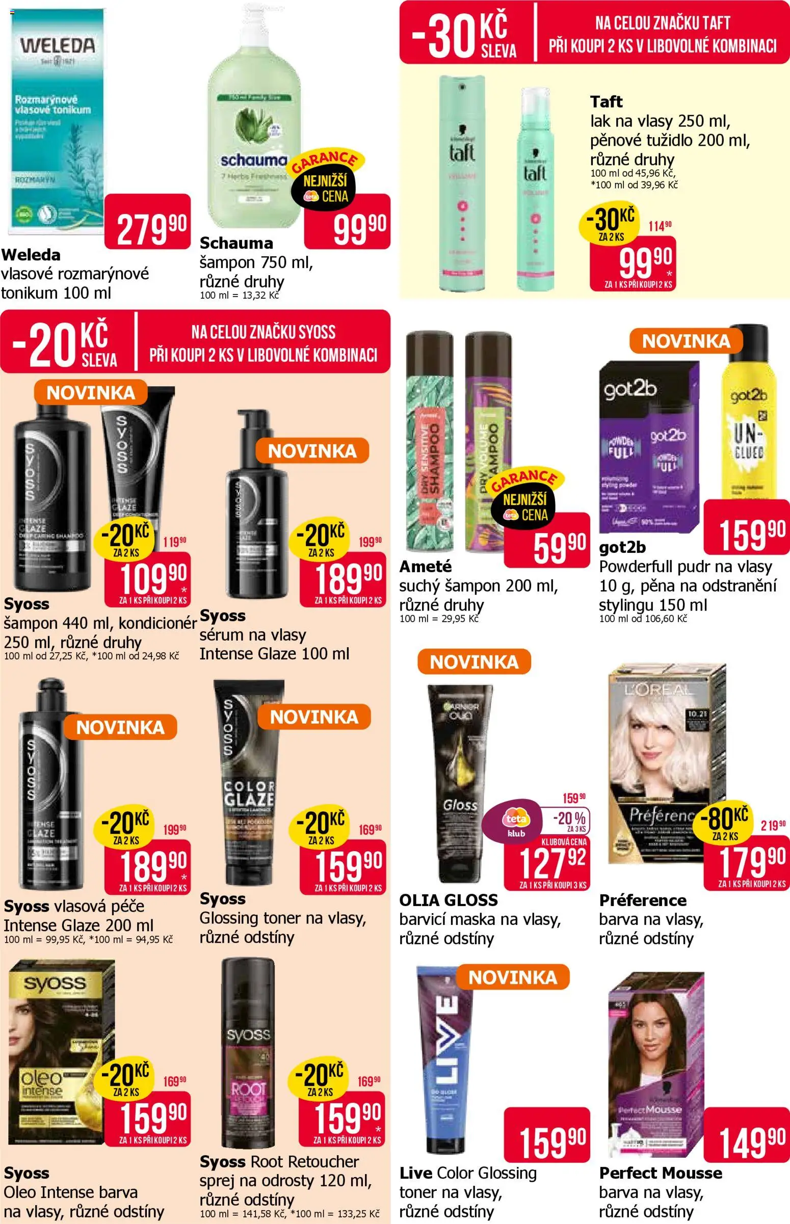 TETA Drogerie leták od 26.03.2026 | Strana: 9 | Produkty: Tonic, Pudr na vlasy, Šampon, Maska