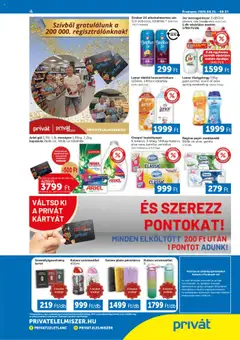 PRIVÁT akciós ujság - amely érvényes a következő dátumtól: 21.08.2025 | Oldal: 4 | Termékek: Ariel, Pénztárca, Hús, Öblítő