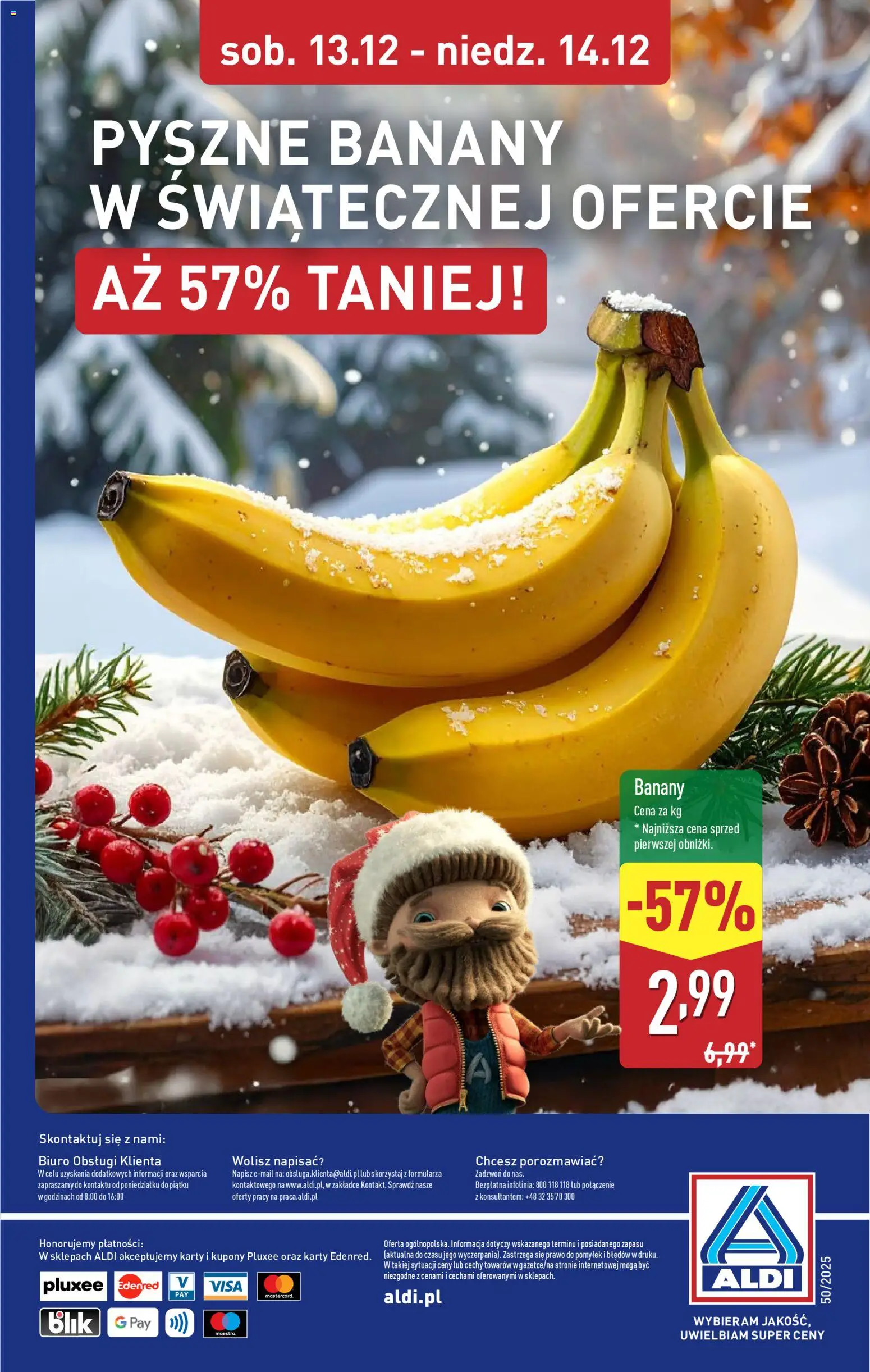 Aldi Gazetka - Gwiazdy świątecznego stołu od 08.12.2025 | Strona: 10 | Produkty: Banany