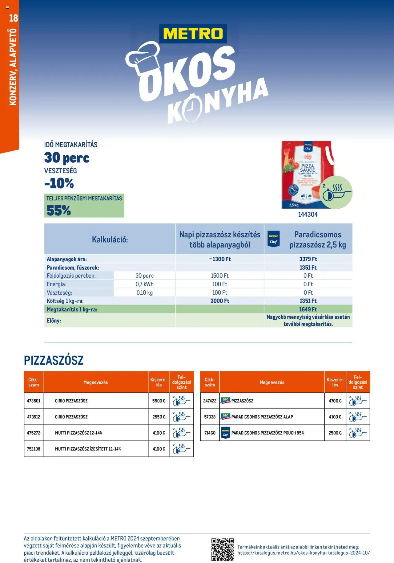 Metro akciós ujság - amely érvényes a következő dátumtól: 01.10.2024 | Oldal: 18 | Termékek: Fűszerek, Pizza