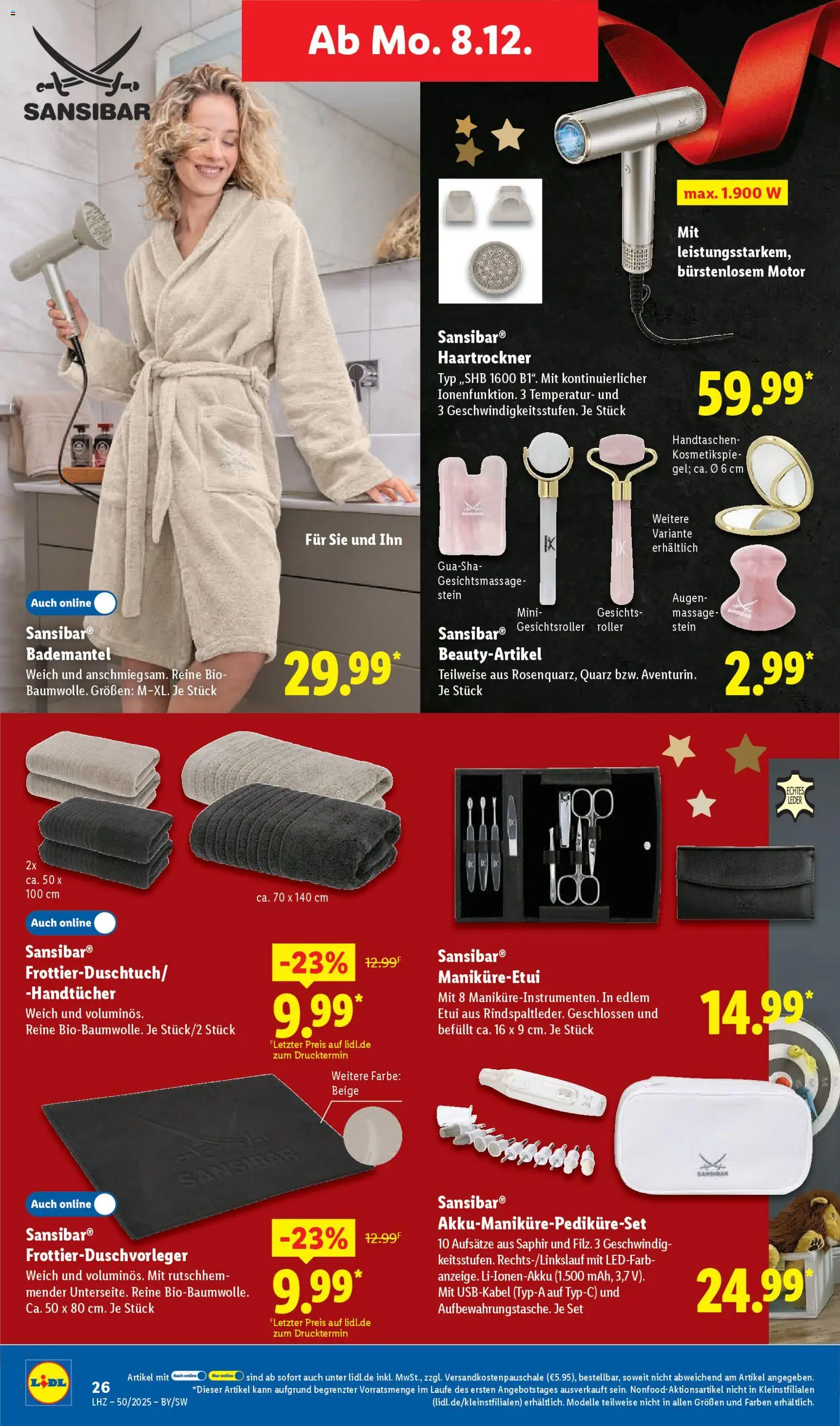 Lidl Prospekt Kornwestheim – gültig ab 08.12.2025 | Seite: 42 | Produkte: Haartrockner, Bademantel