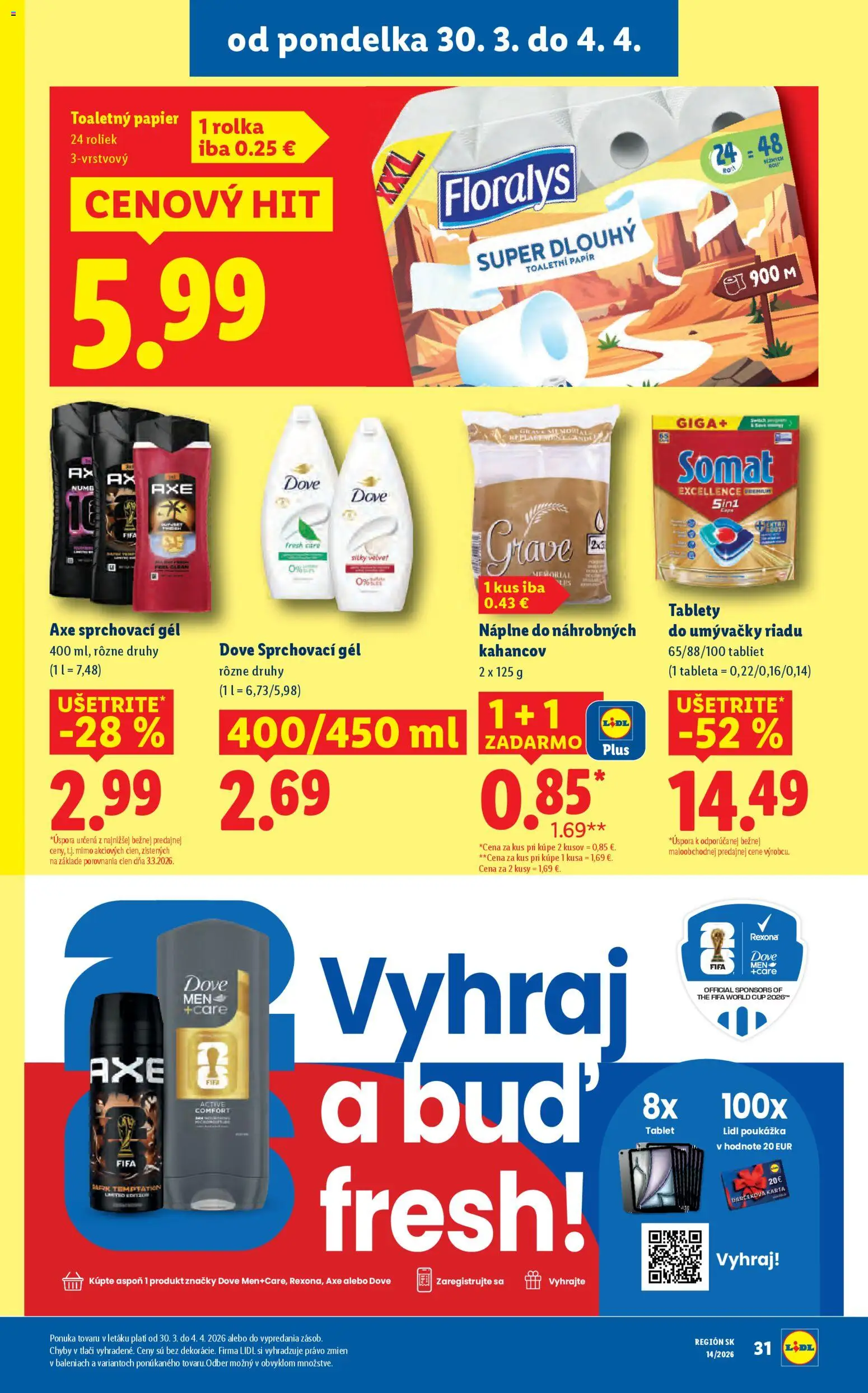 Nové Lidl akcie – leták je platný od 30.03.2026 | Strana: 39 | Produkty: Tablet, Rošt, Tablety do umývačky riadu