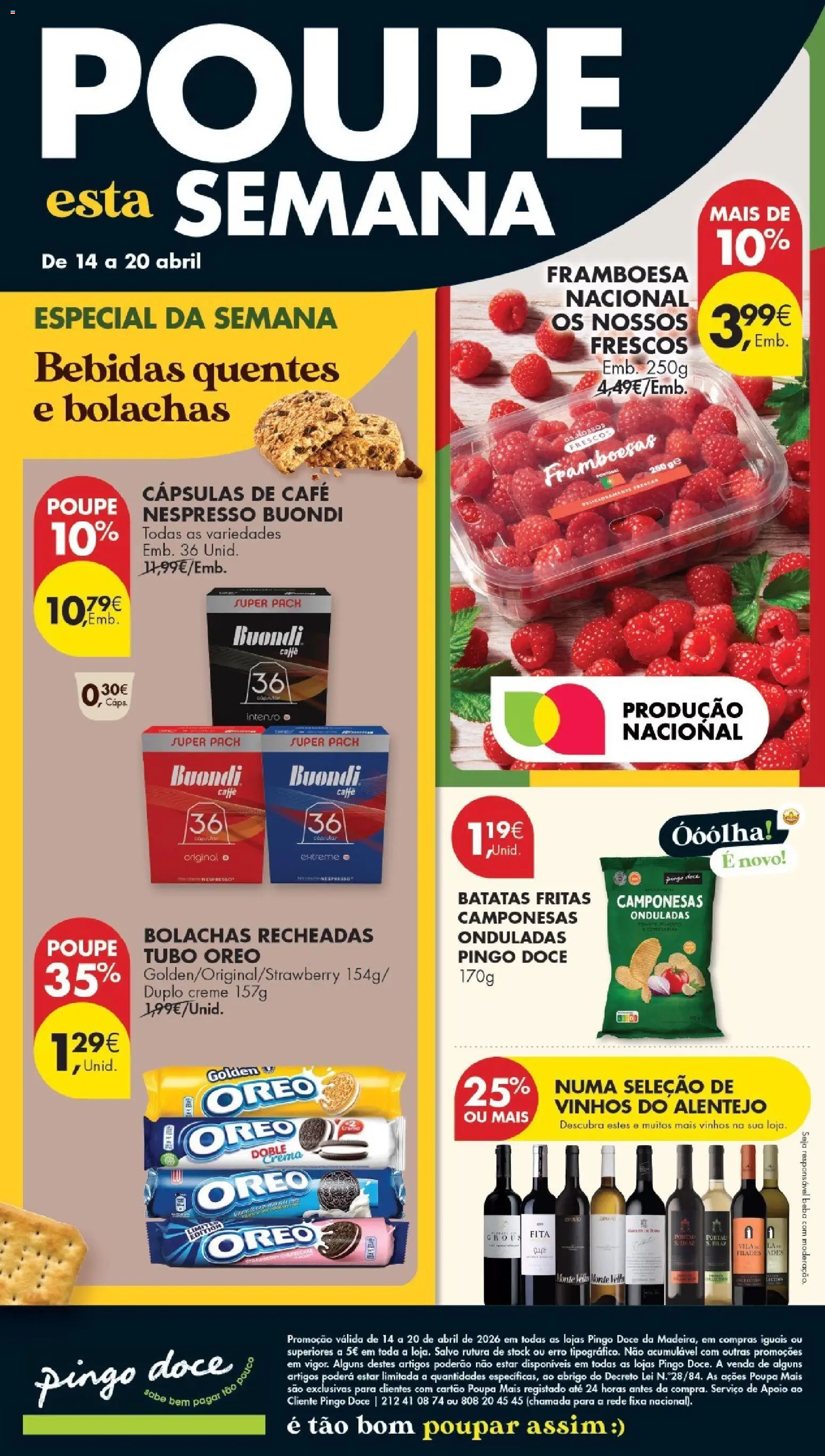 Pingo Doce Poupe Esta Semana Madeira │ válido de 14.04.2026 | Página: 28 | Produtos: Bolachas, Nespresso, Café, Batatas fritas