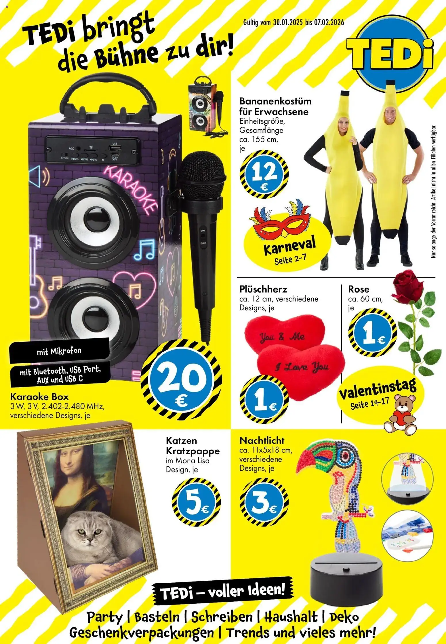 TEDi Flugblatt gültig ab 30.01.2026 | Seite: 1 | Produkte: Mikrofon, USB, Box