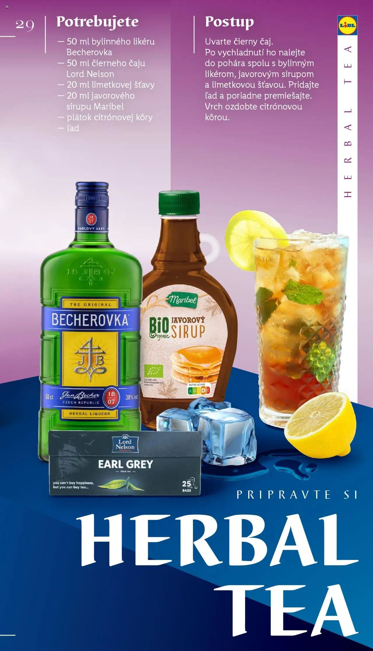 Lidl barmanská príručka │ platný od 03.06.2025 | Strana: 29 | Produkty: Becherovka, Javorový sirup