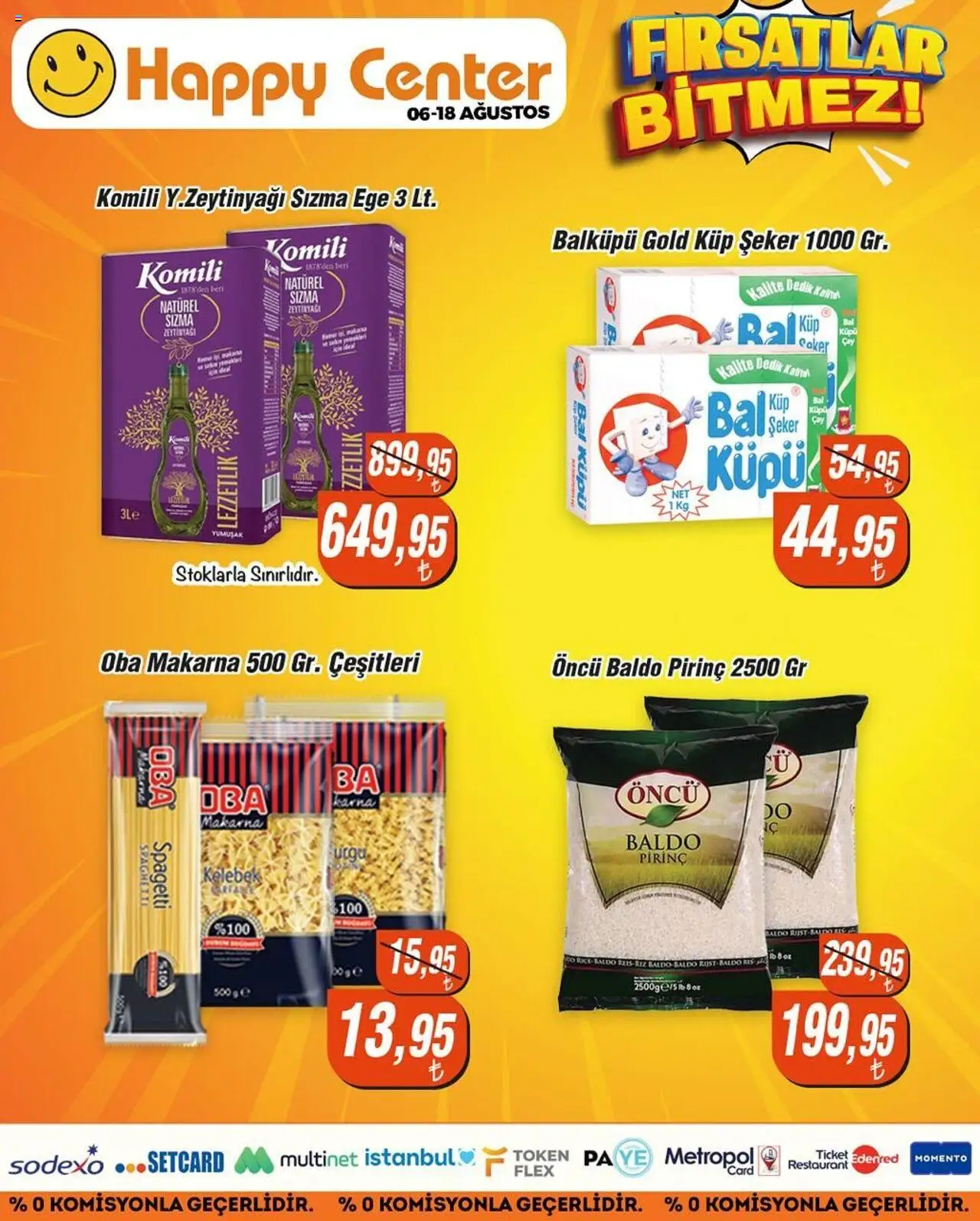 Happy Center Katalog - 06.08.2025 tarihinden itibaren geçerlidir | Sayfa: 2 | Ürünler: Pirinç, Şeker, Makarna, Küp şeker