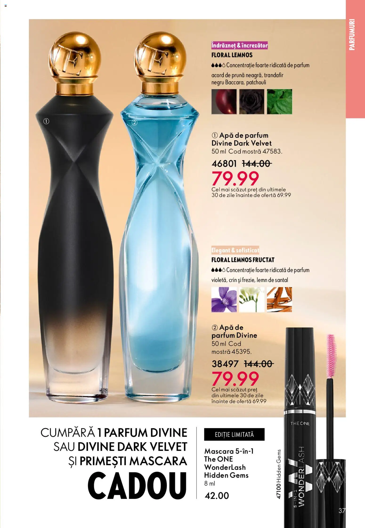 Noul catalog Oriflame – valabil de la 27.05.2026 | Pagină: 37 | Produse: Apă de parfum, Parfum, Mascara, Apă